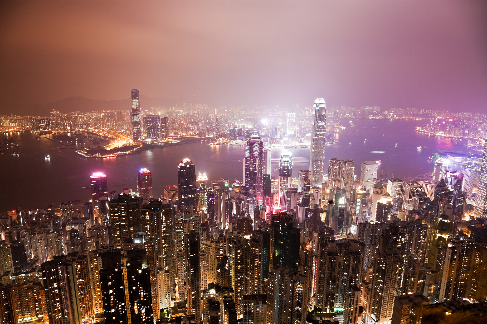 hong kong at night