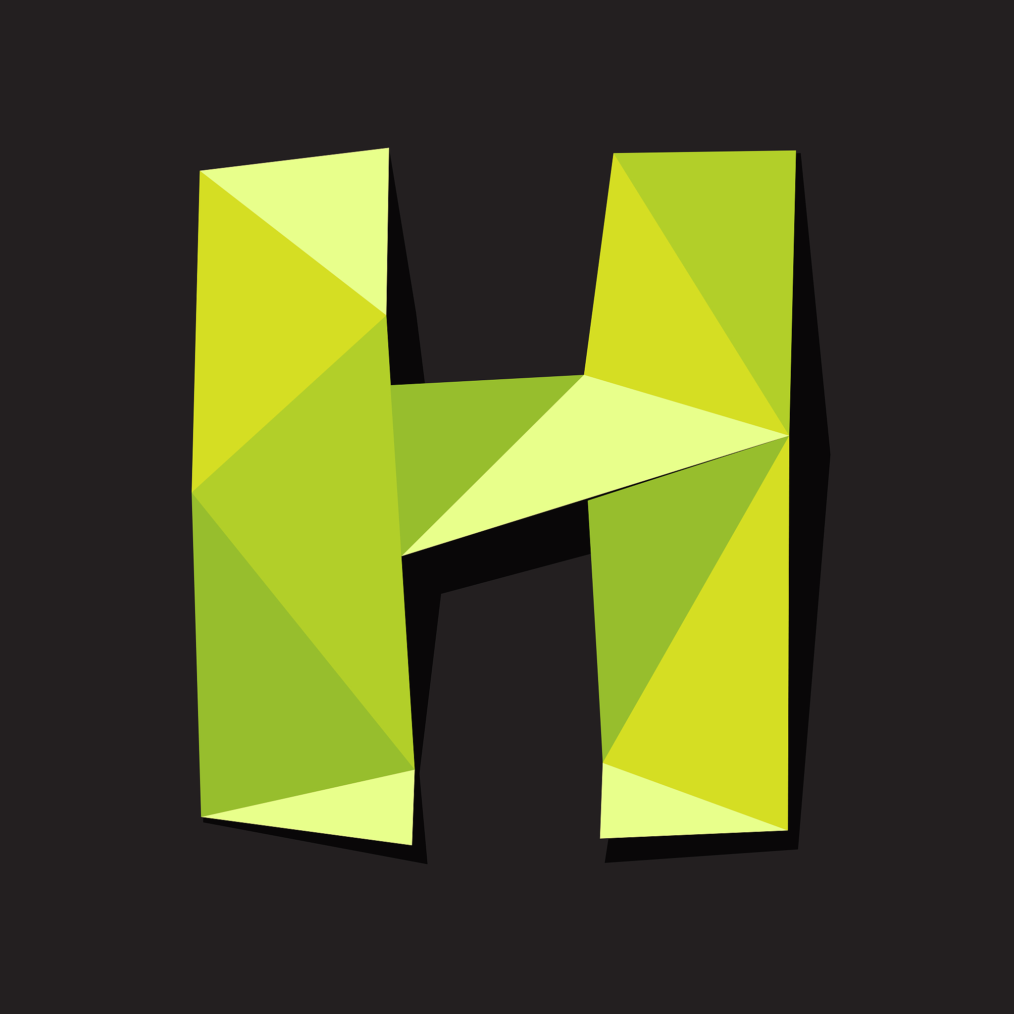 折纸工艺,绘画插图,多色的,矢量,英文字母<strong>h</strong>,高雅,信函,几何形状,背景