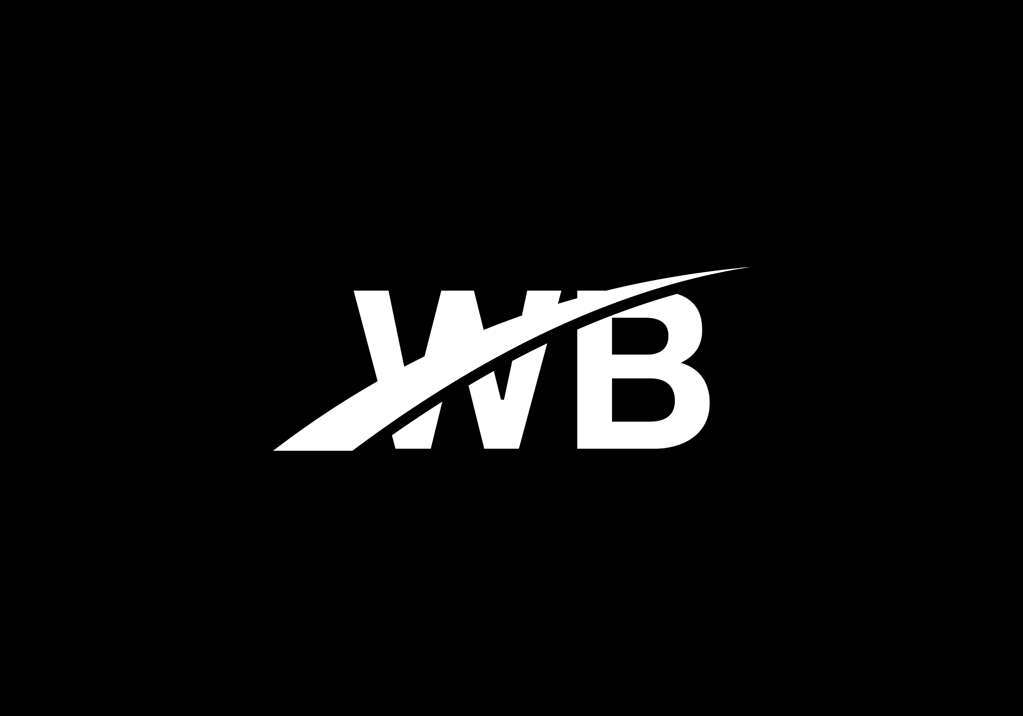 initial monogram letter w b logo design template