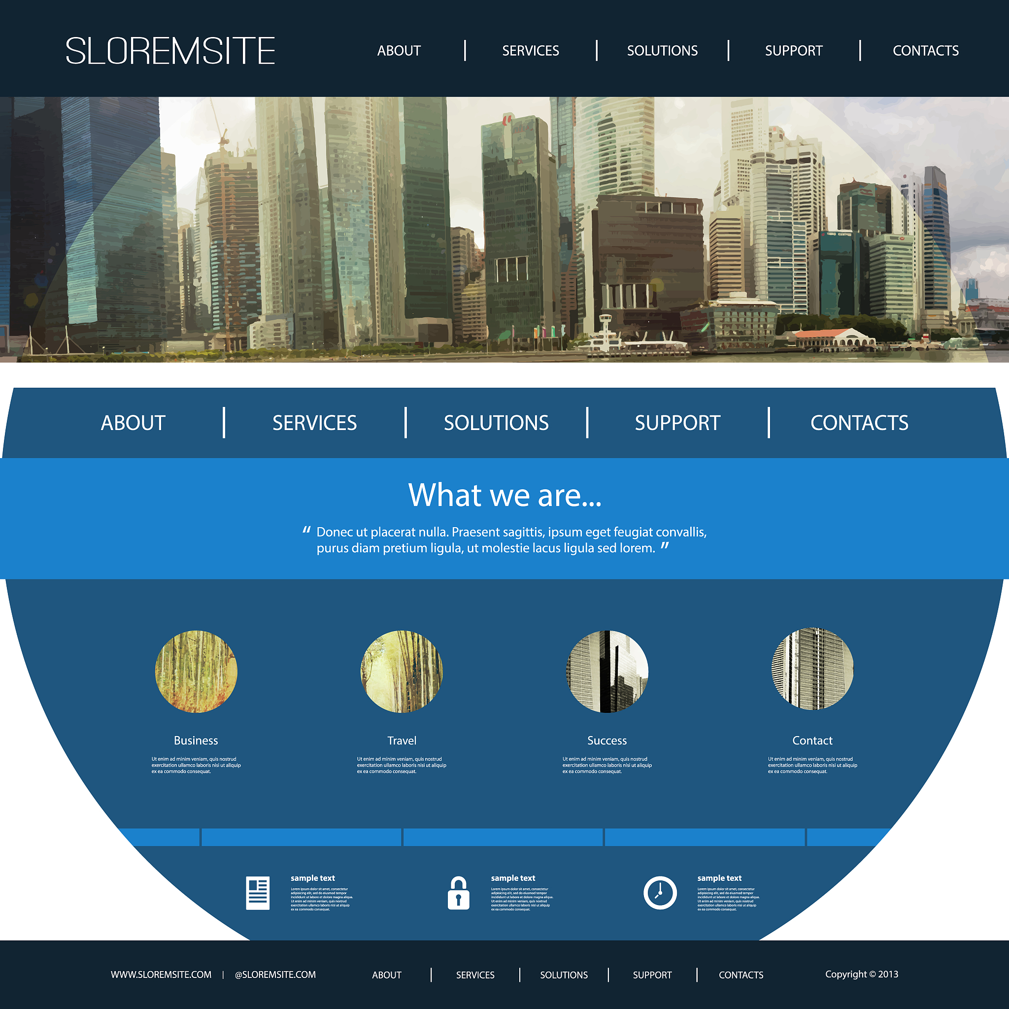 one page website template