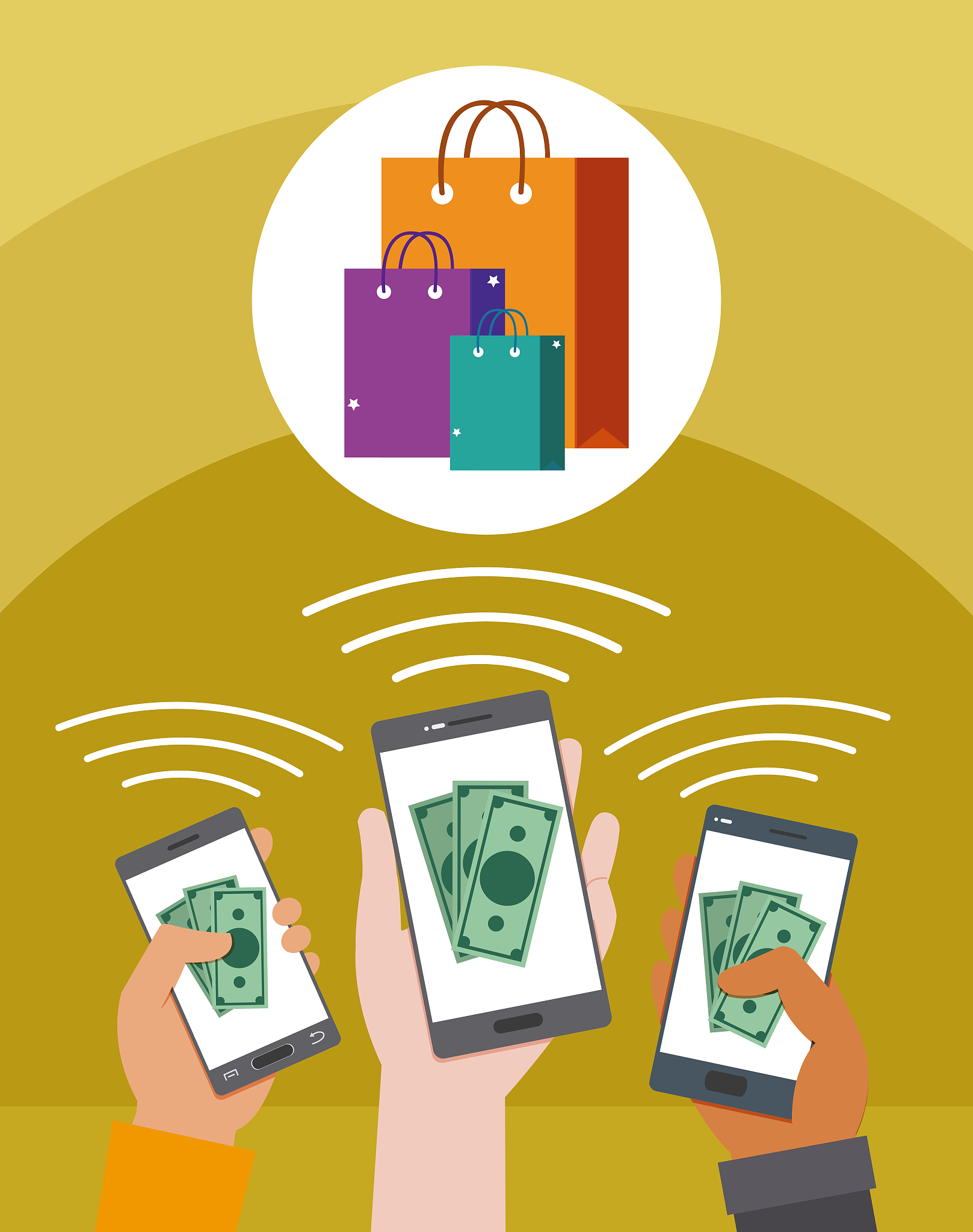 shopping online from smartphone