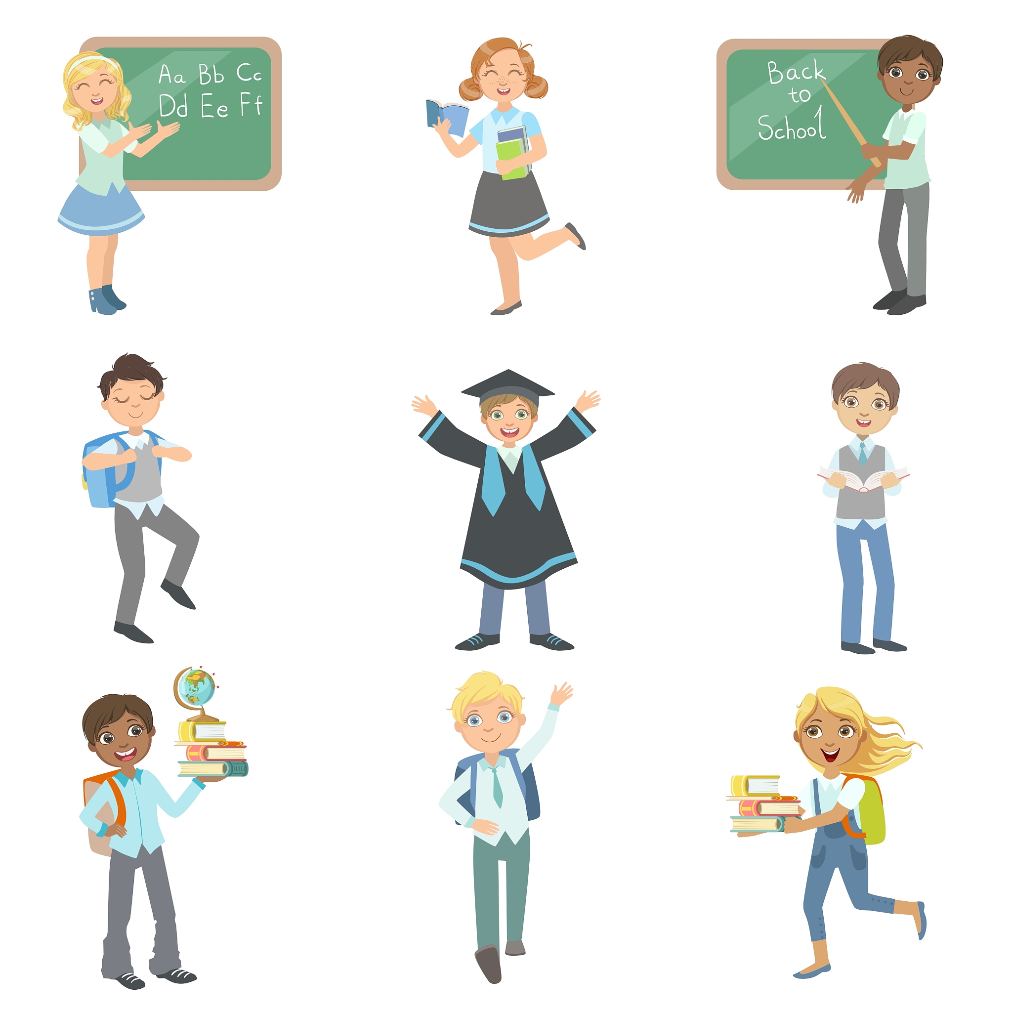 kids happy to be in school