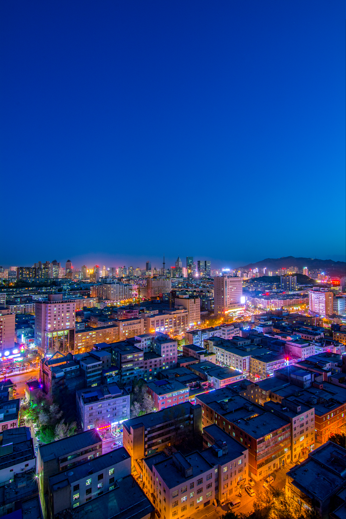 urumqi skyline at night