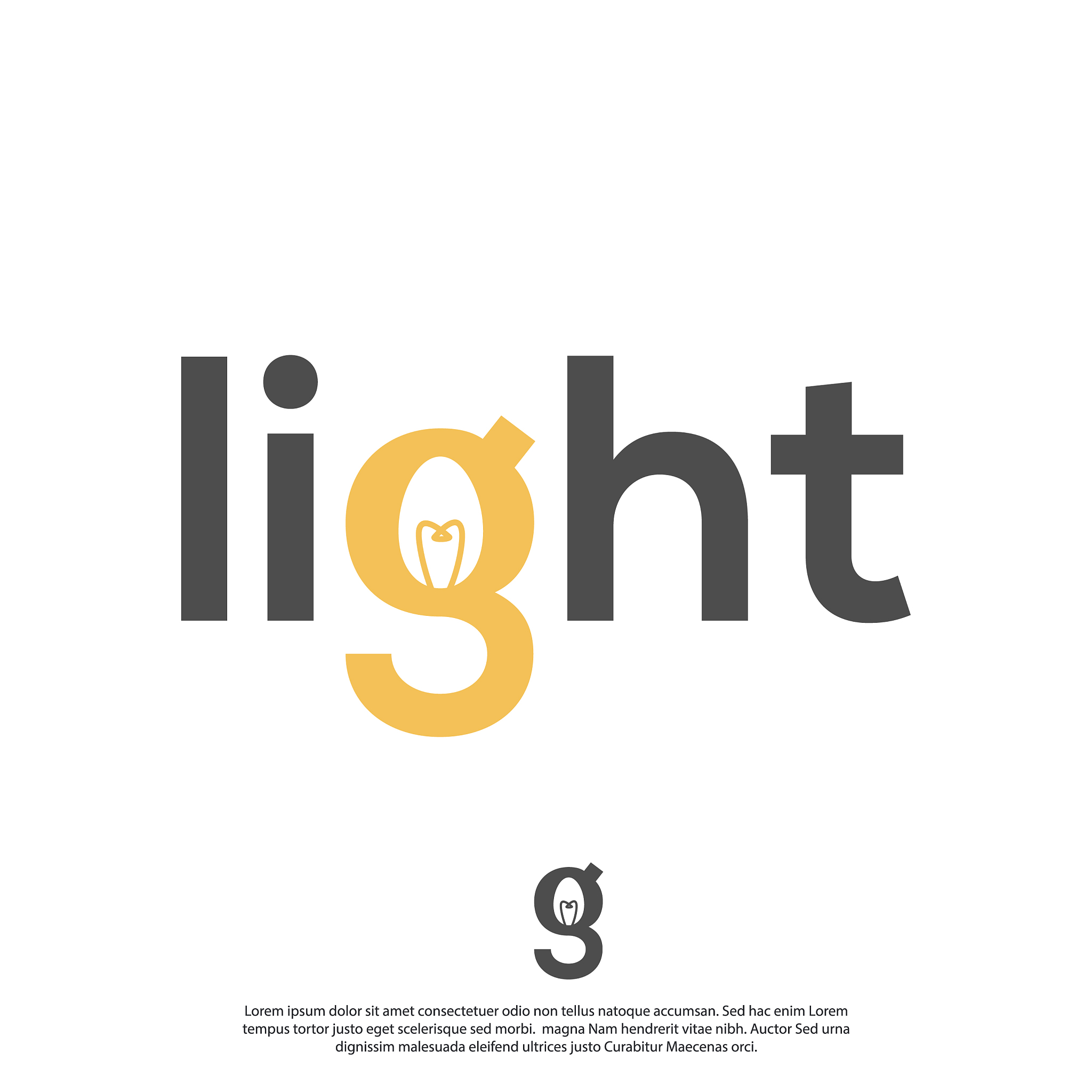 light logo in negative space