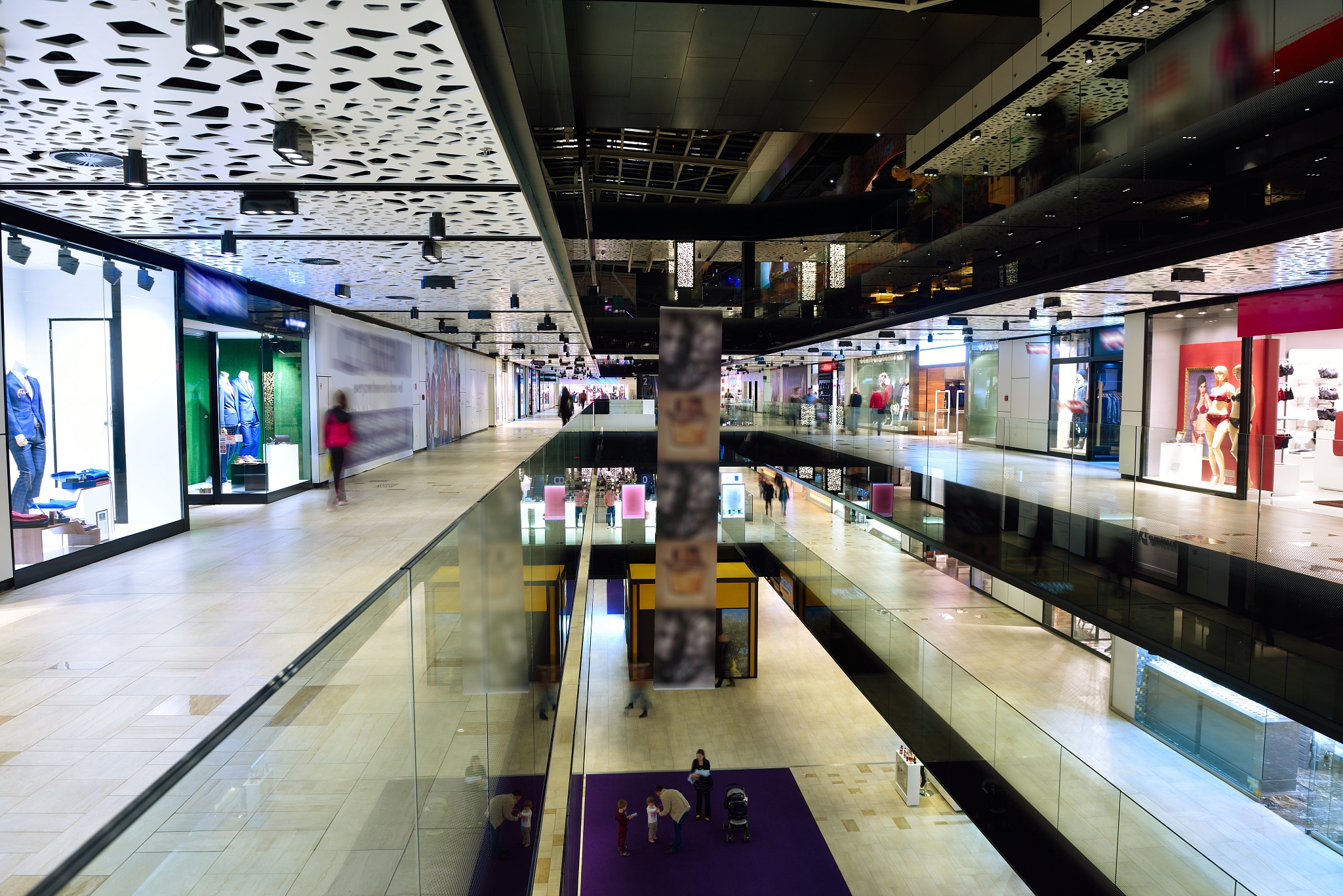 modern bright shopping mall indoor architecture