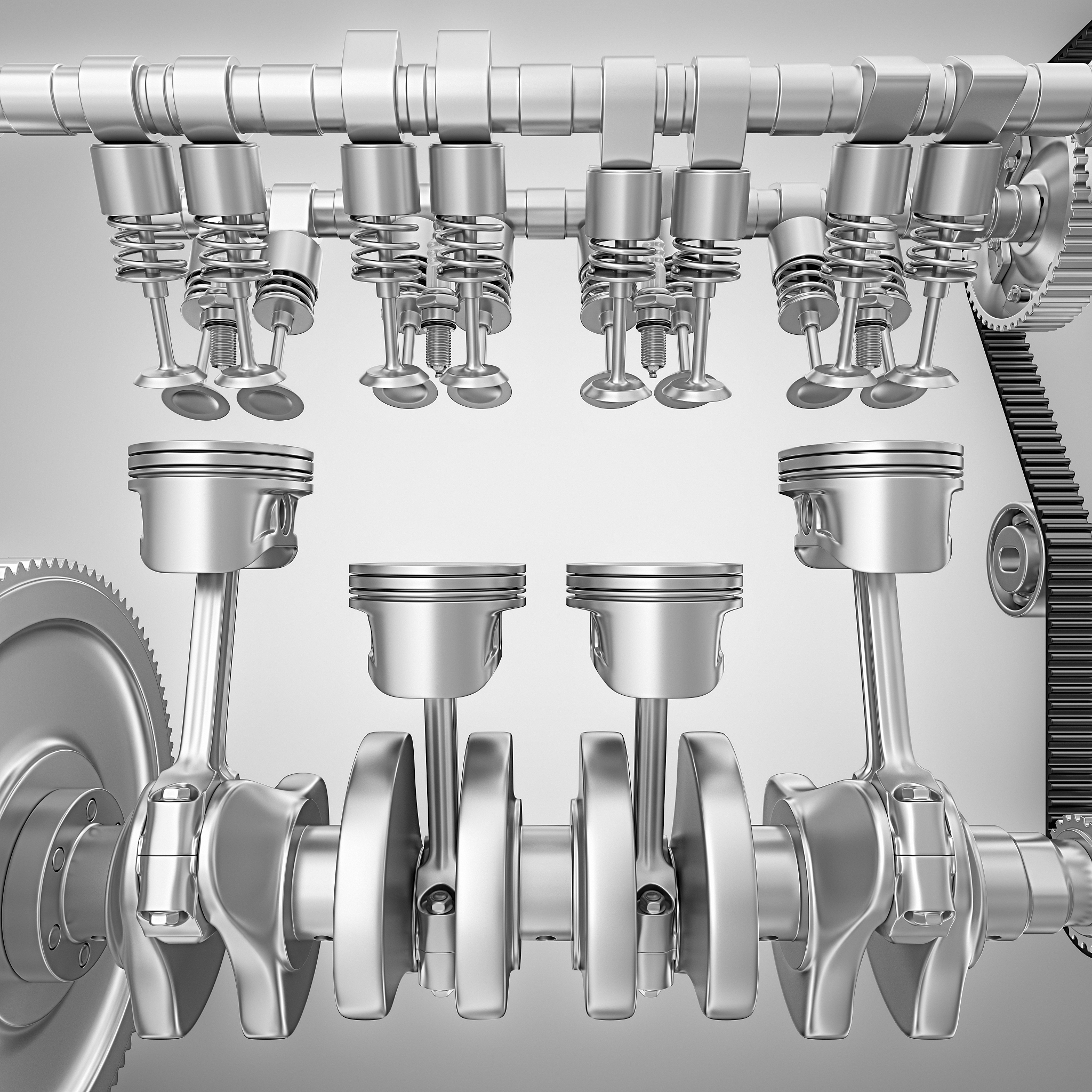 活塞连杆类型：瓦式、锻造、分节和铸造