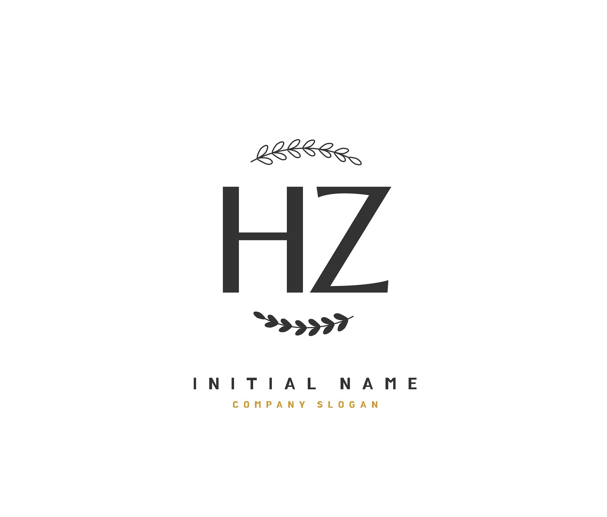 h z beauty initial logo handwriting logo of