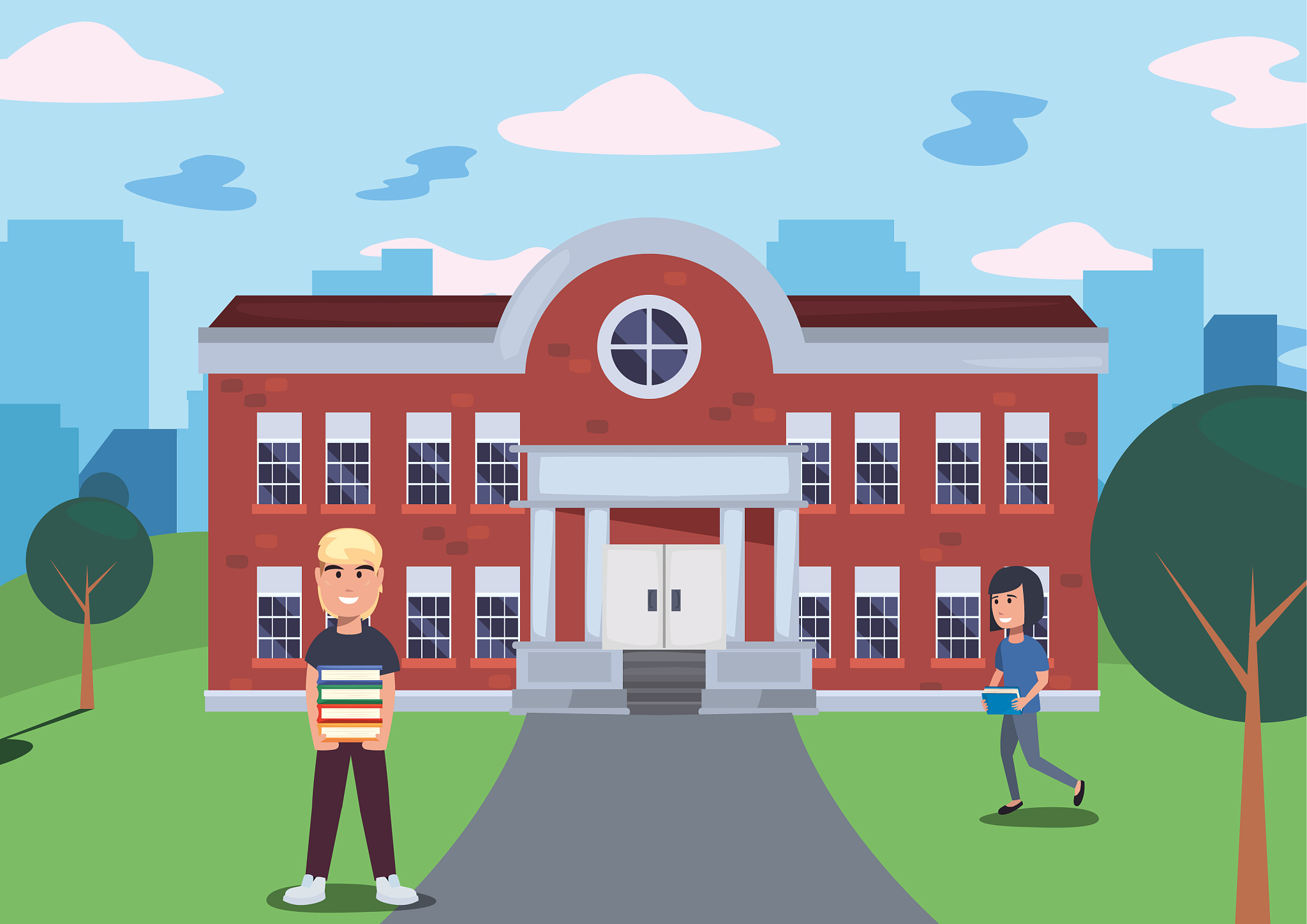 back to school flat design
