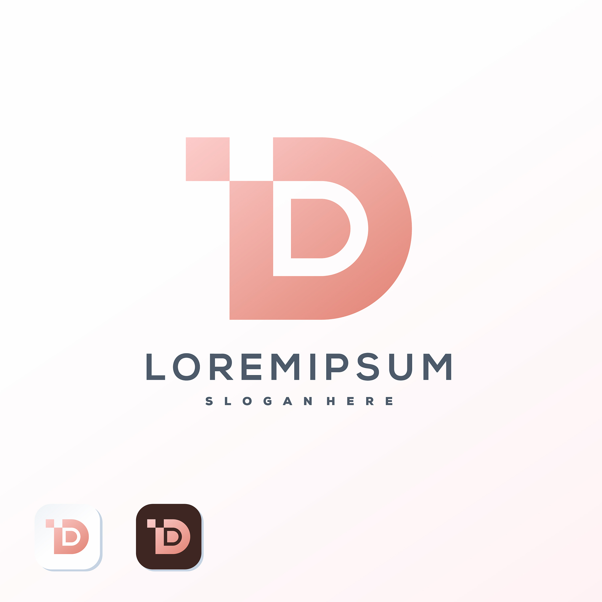 d logo template ready to use