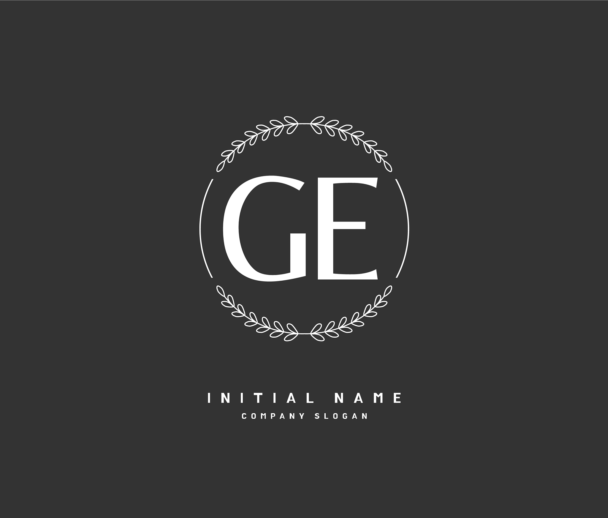 g e ge beauty initial logo handwriting logo of