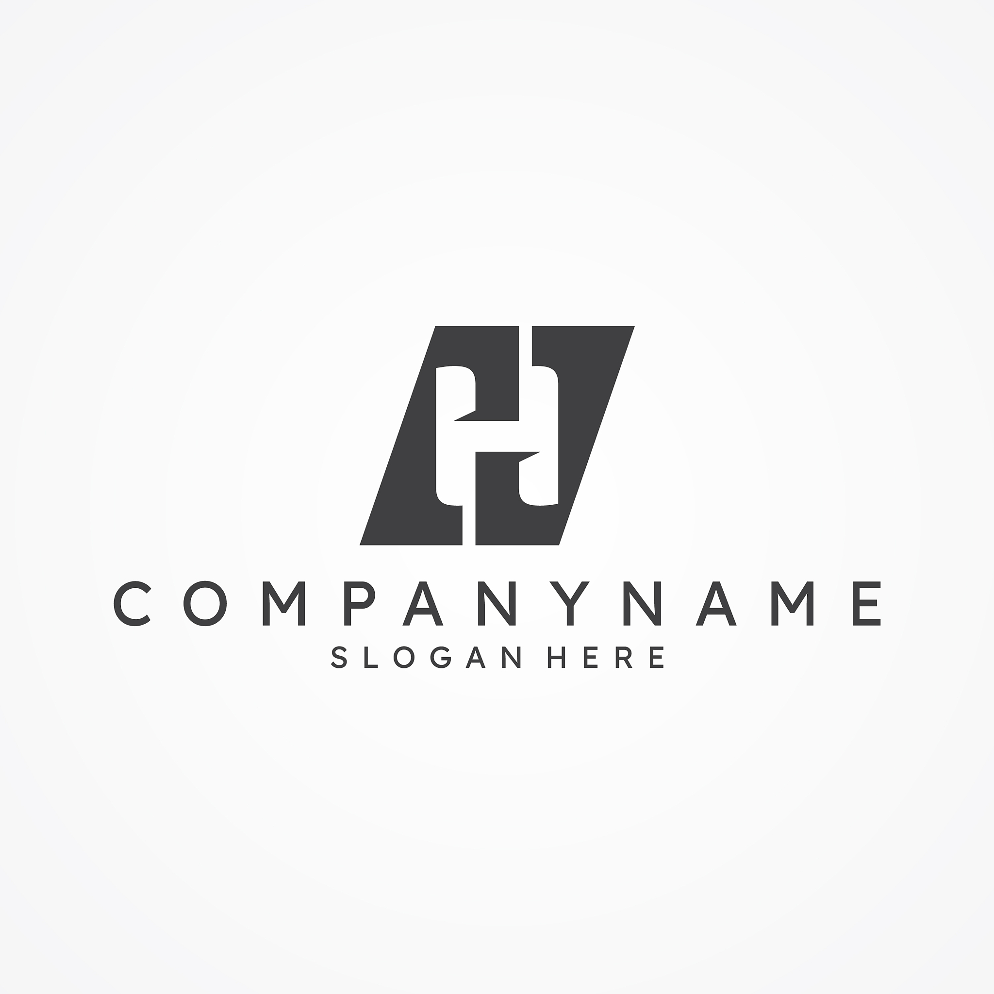 letter h monogram symbol design minimalist