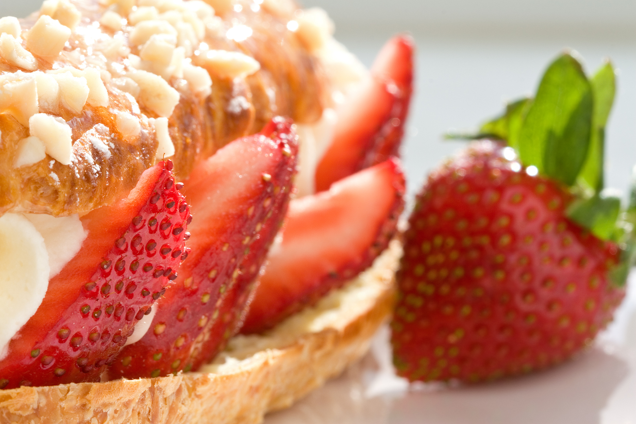 strawberry puff eclair dessert