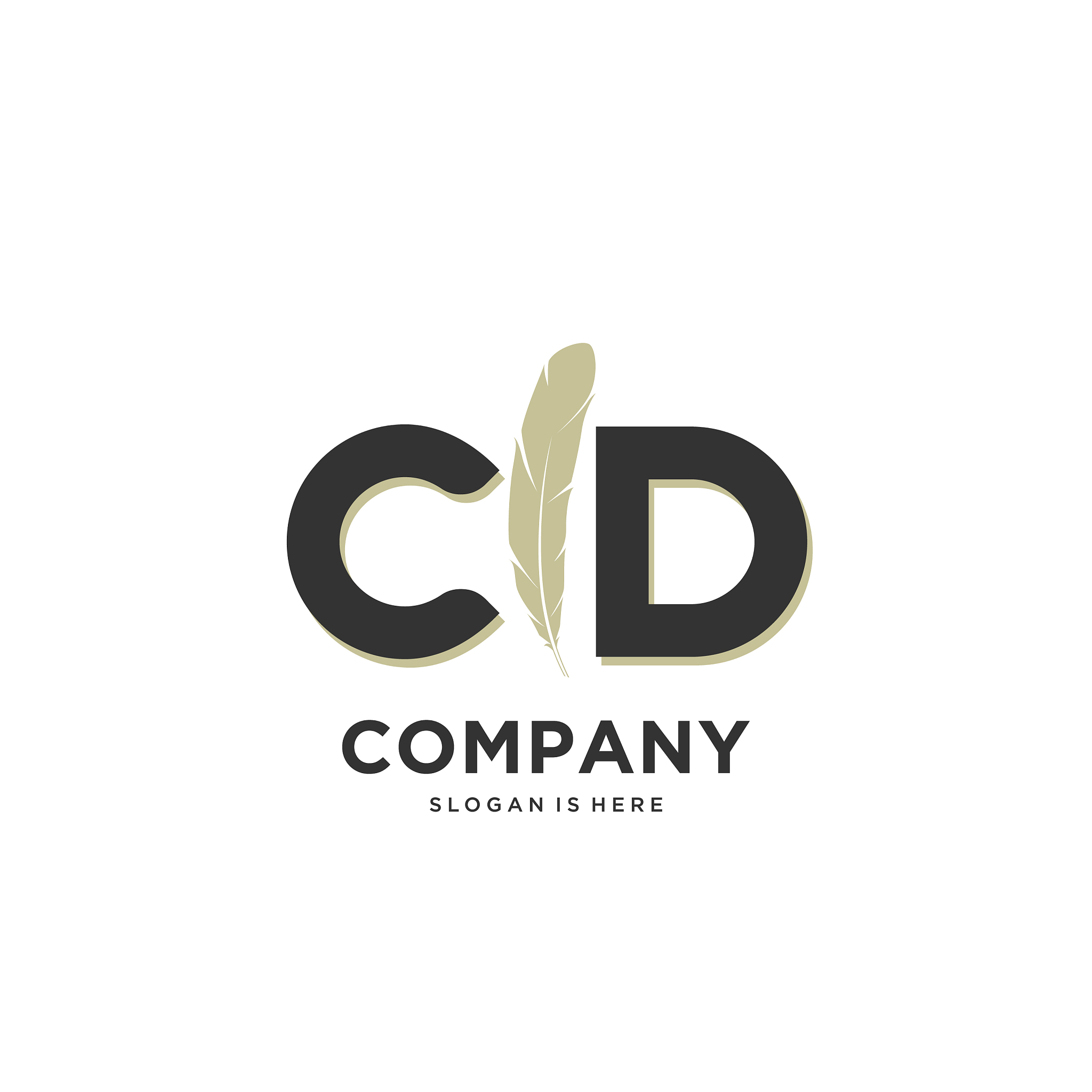 initial cd letter unique attractive creative