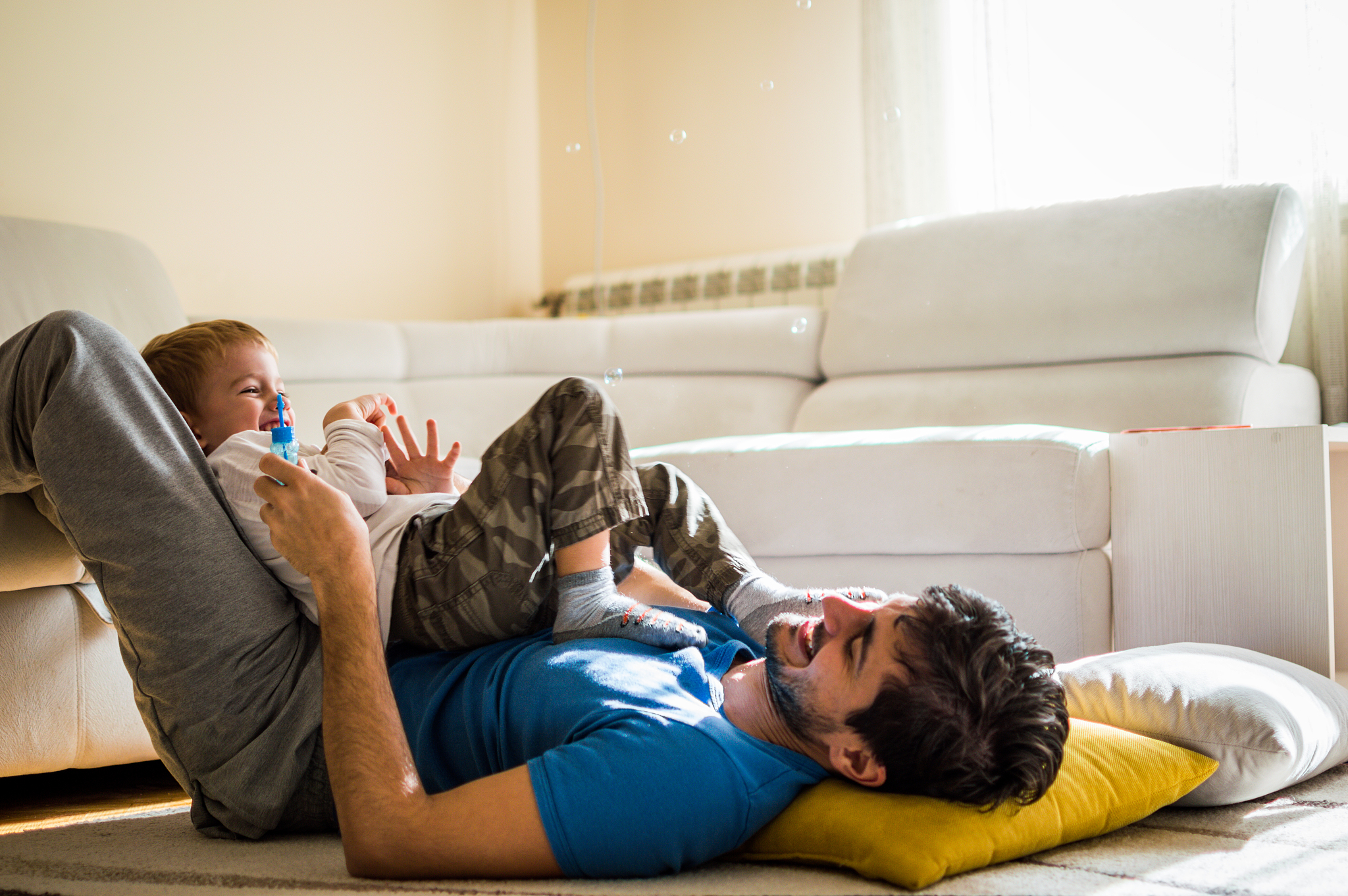 playing with daddy