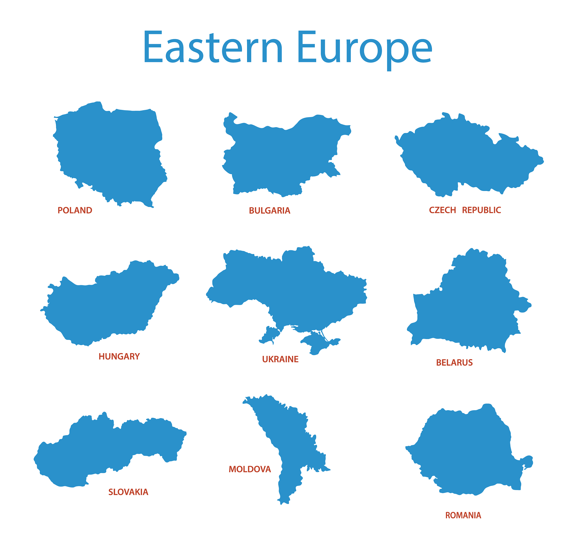 eastern europe - maps of territories