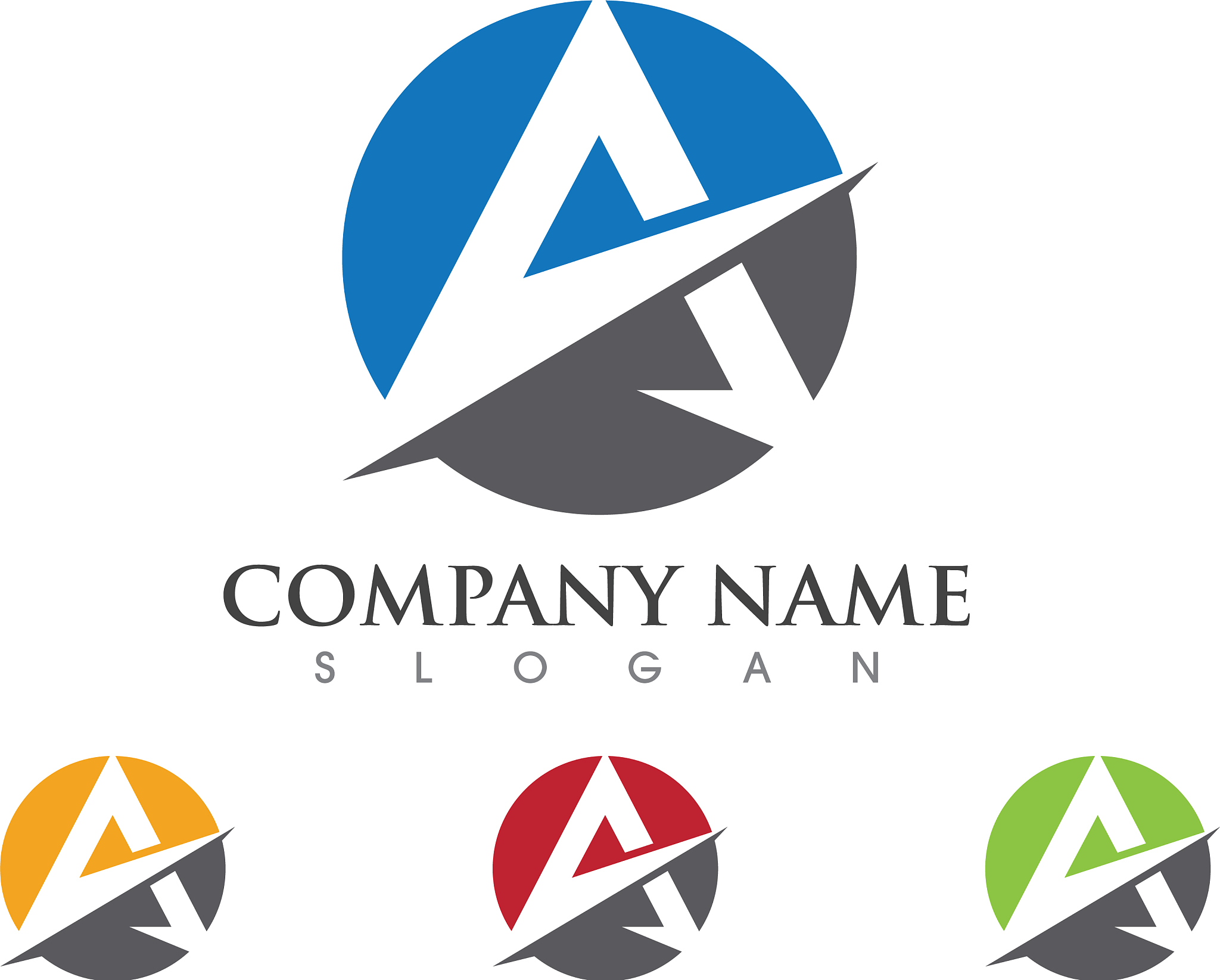 a letter logo business template icon