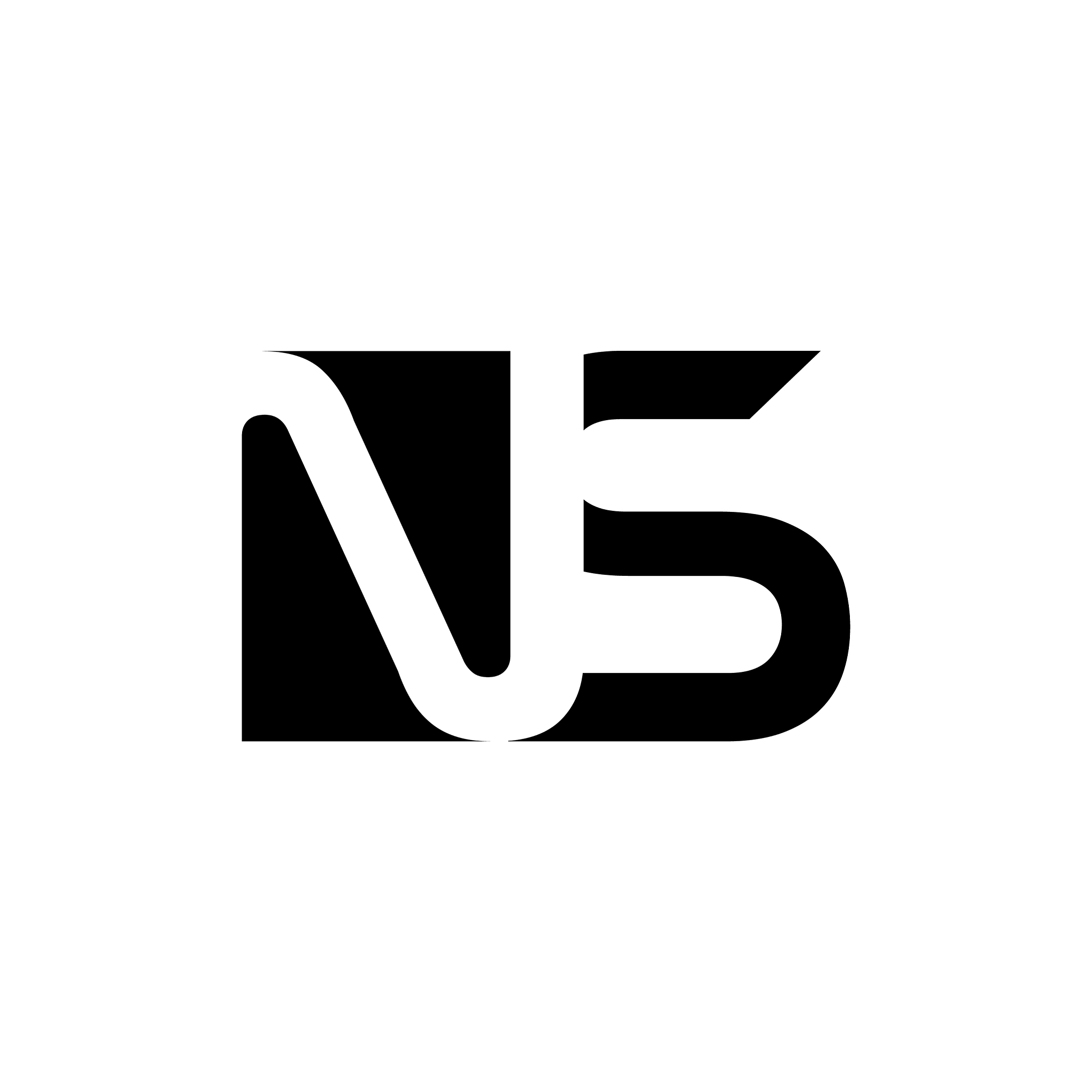 initial letter ns logo design template creative