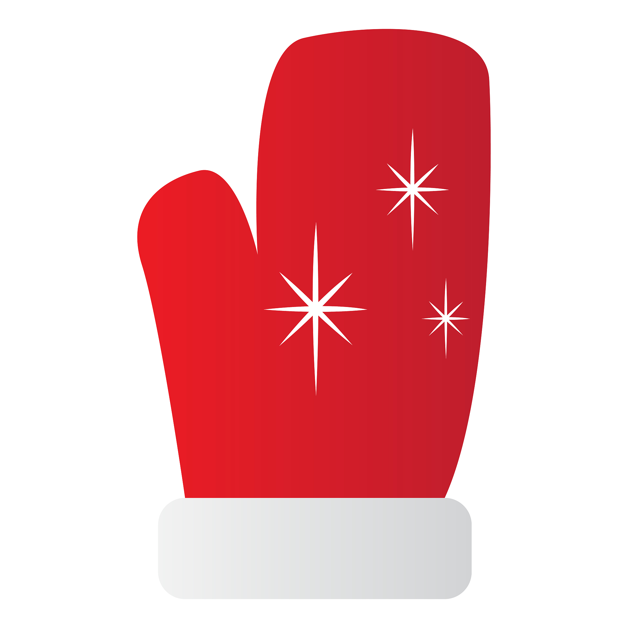 isolated red santa glove icon