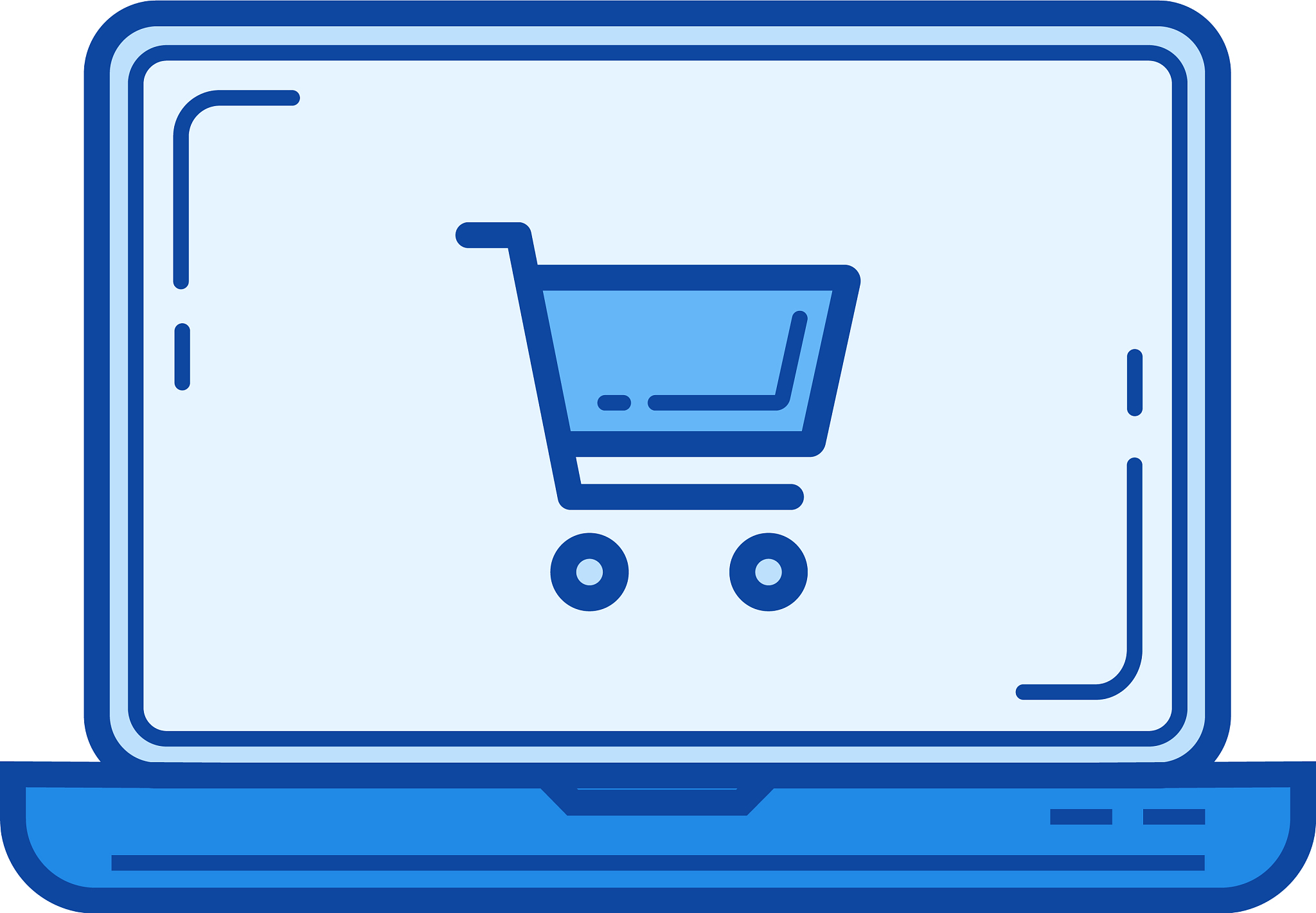 online shopping line icon