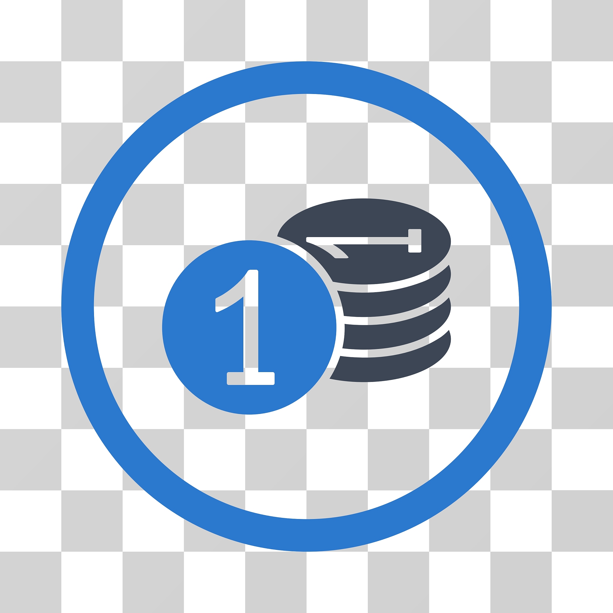 coins flat rounded icon