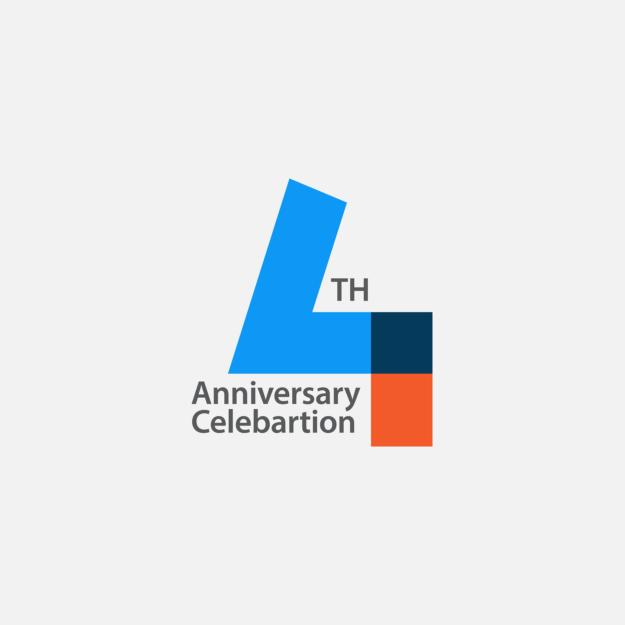 4th anniversary celebration template design