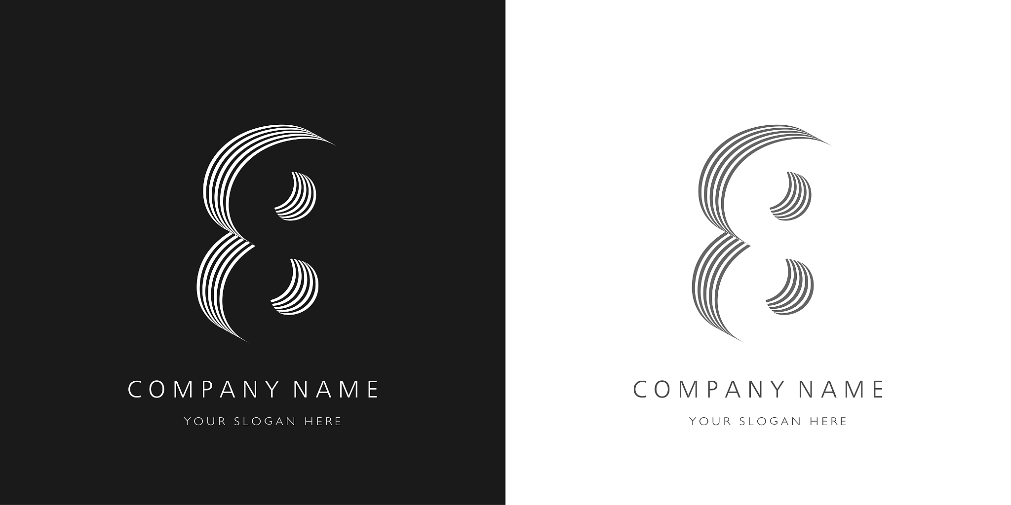 8 logo number modern design