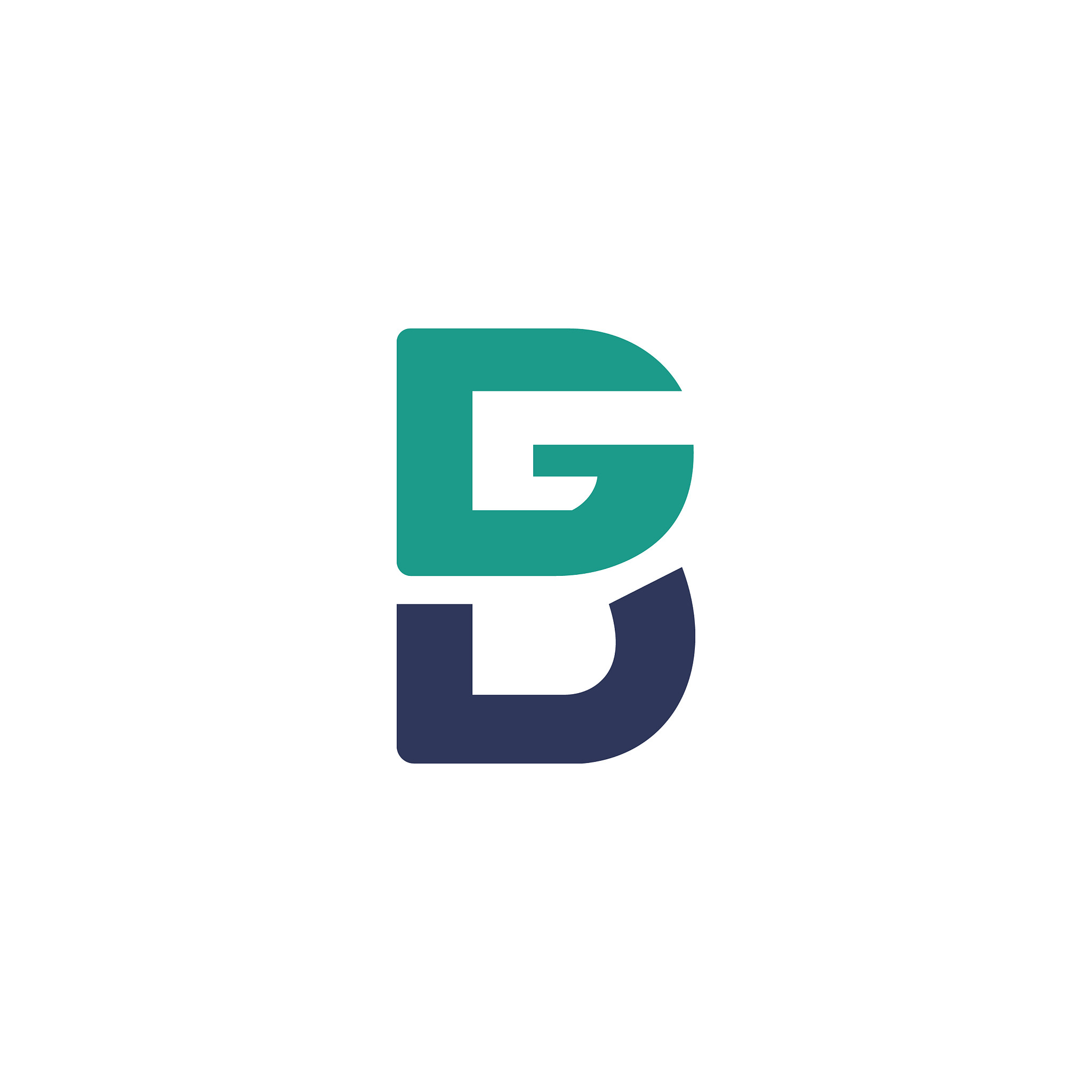 initial letter bg or gb logo design template