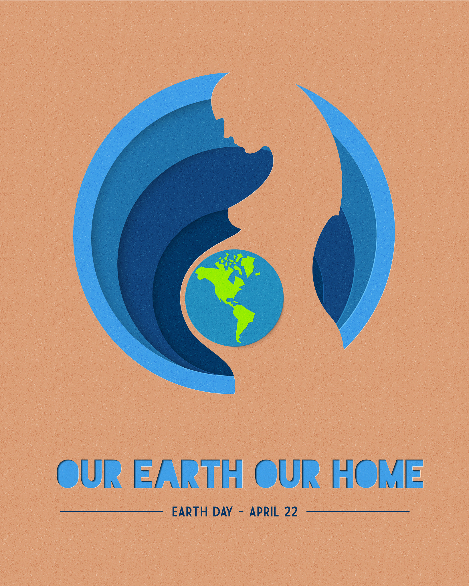 happy earth day paper mother nature