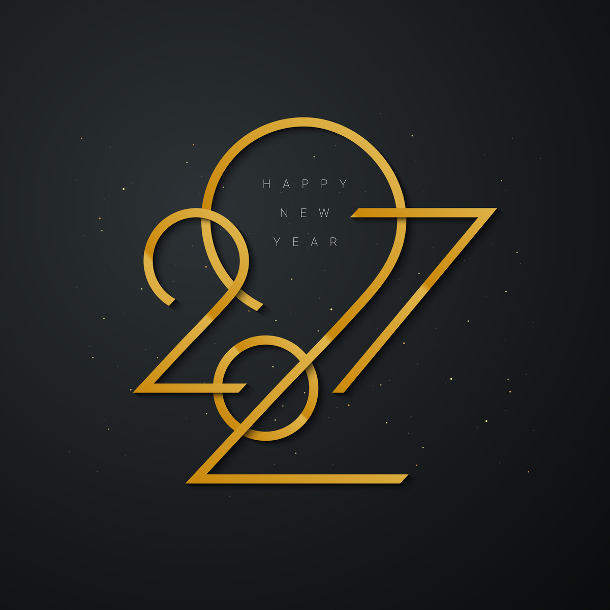 2027新年庆典金色数字<strong>设计</strong>