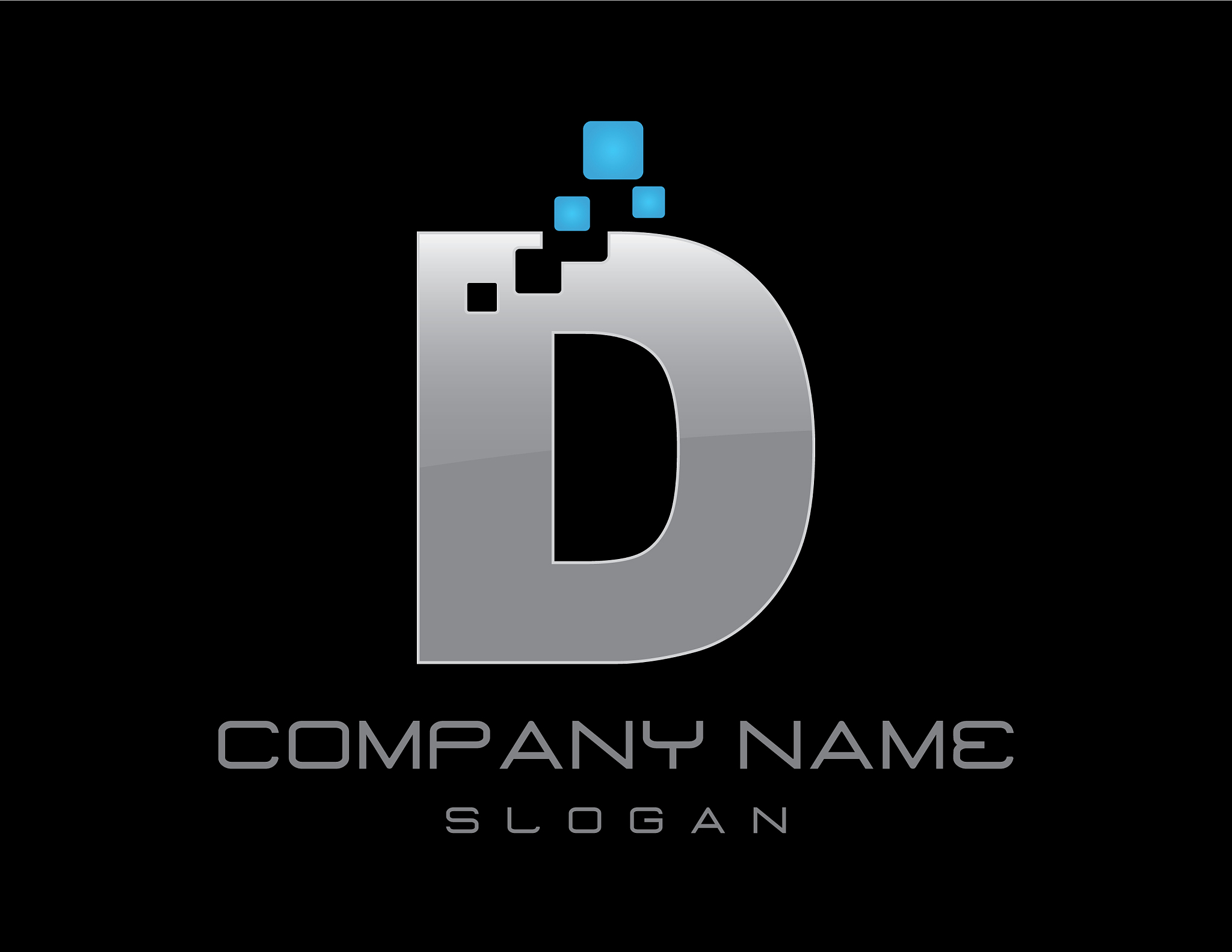 techno letter d