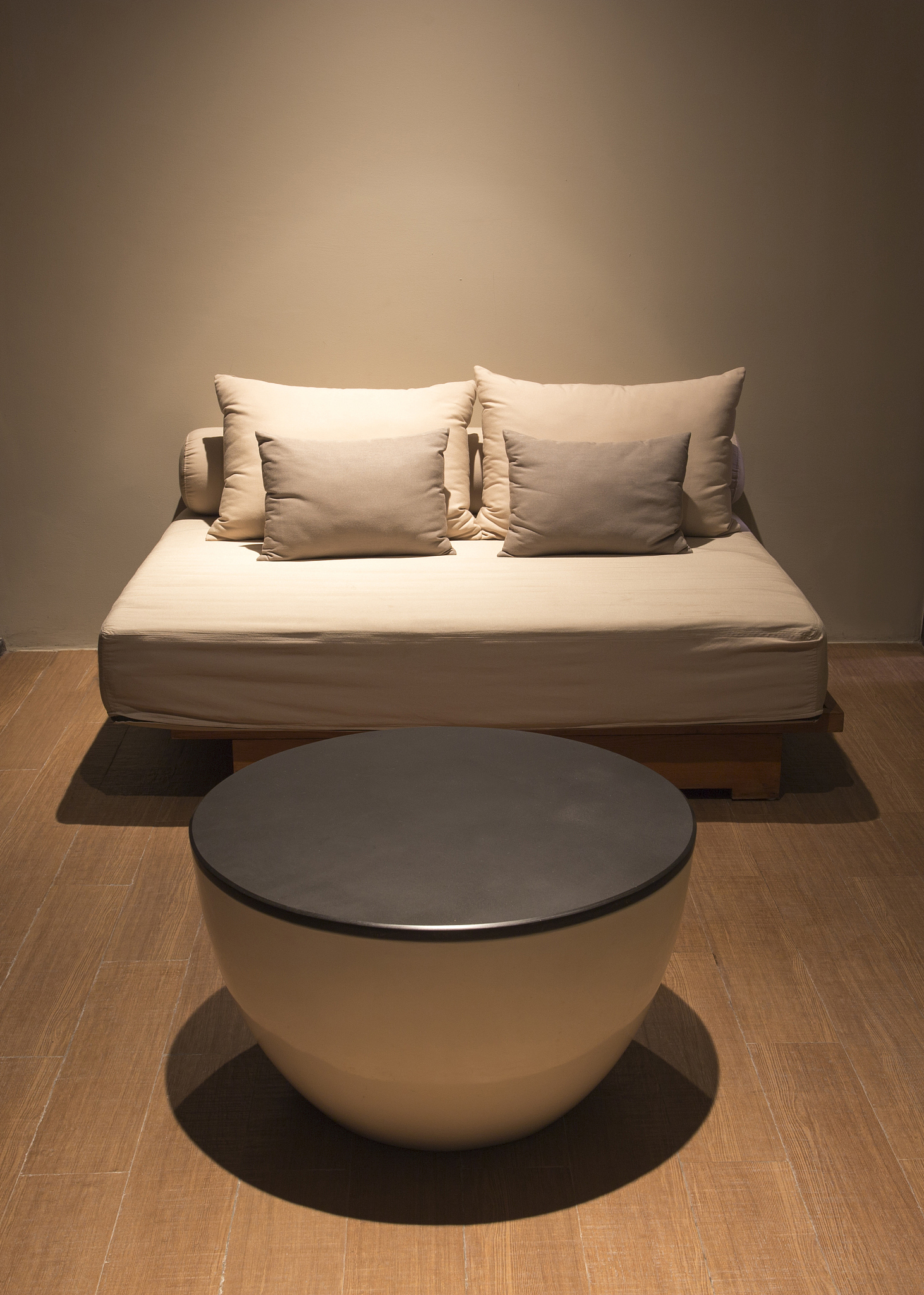 modern sofa chair set in warm light