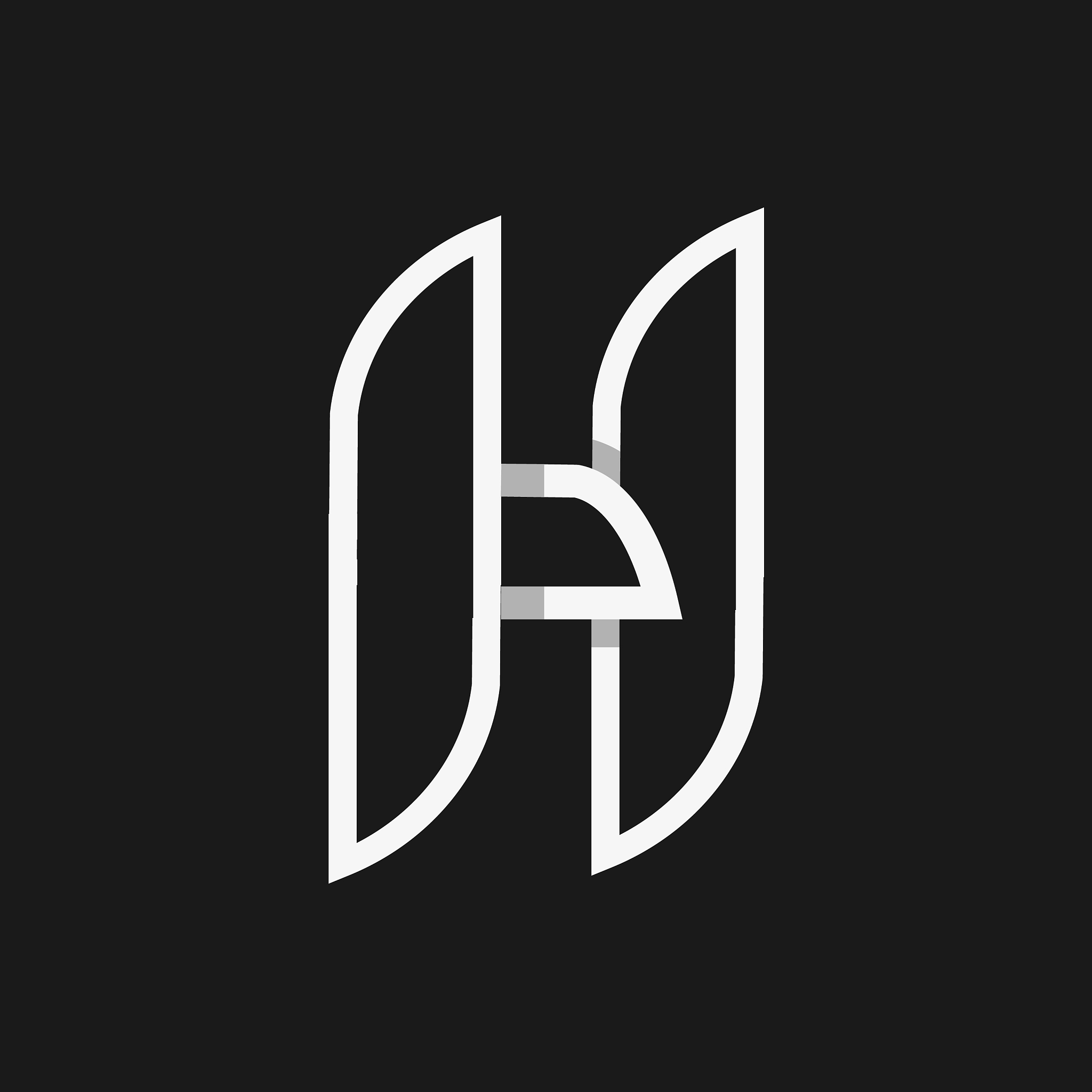 modern logo initial letter h
