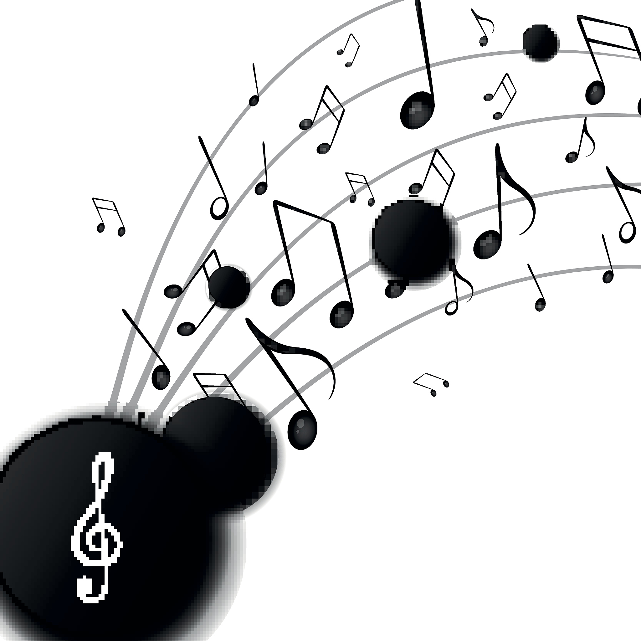 vector background with music notes