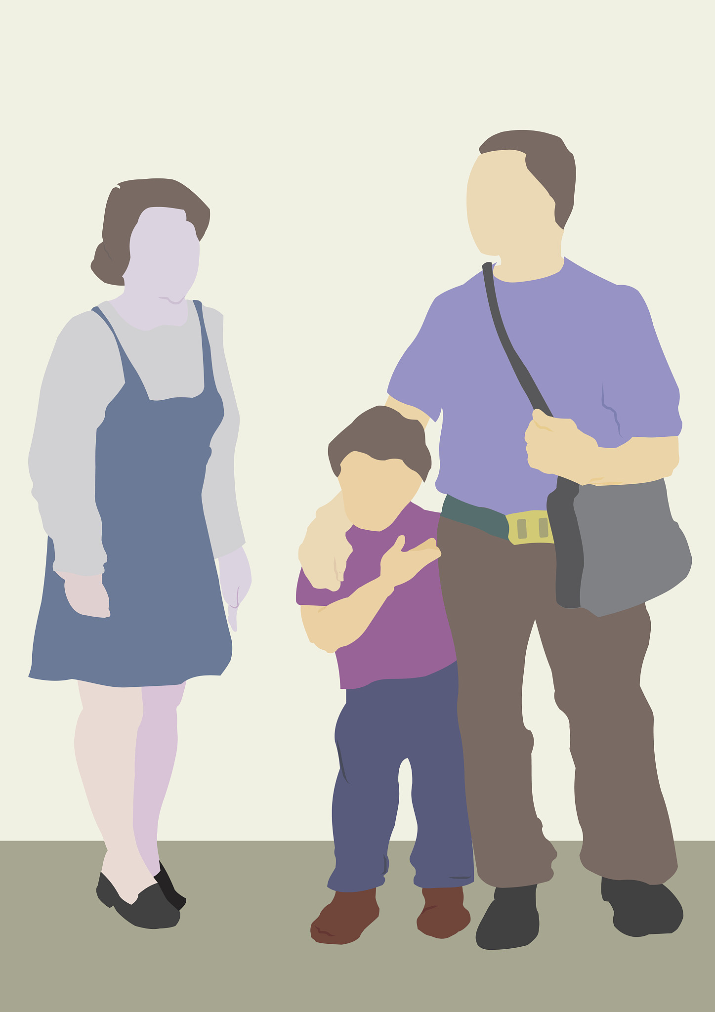 man and woman with boy
