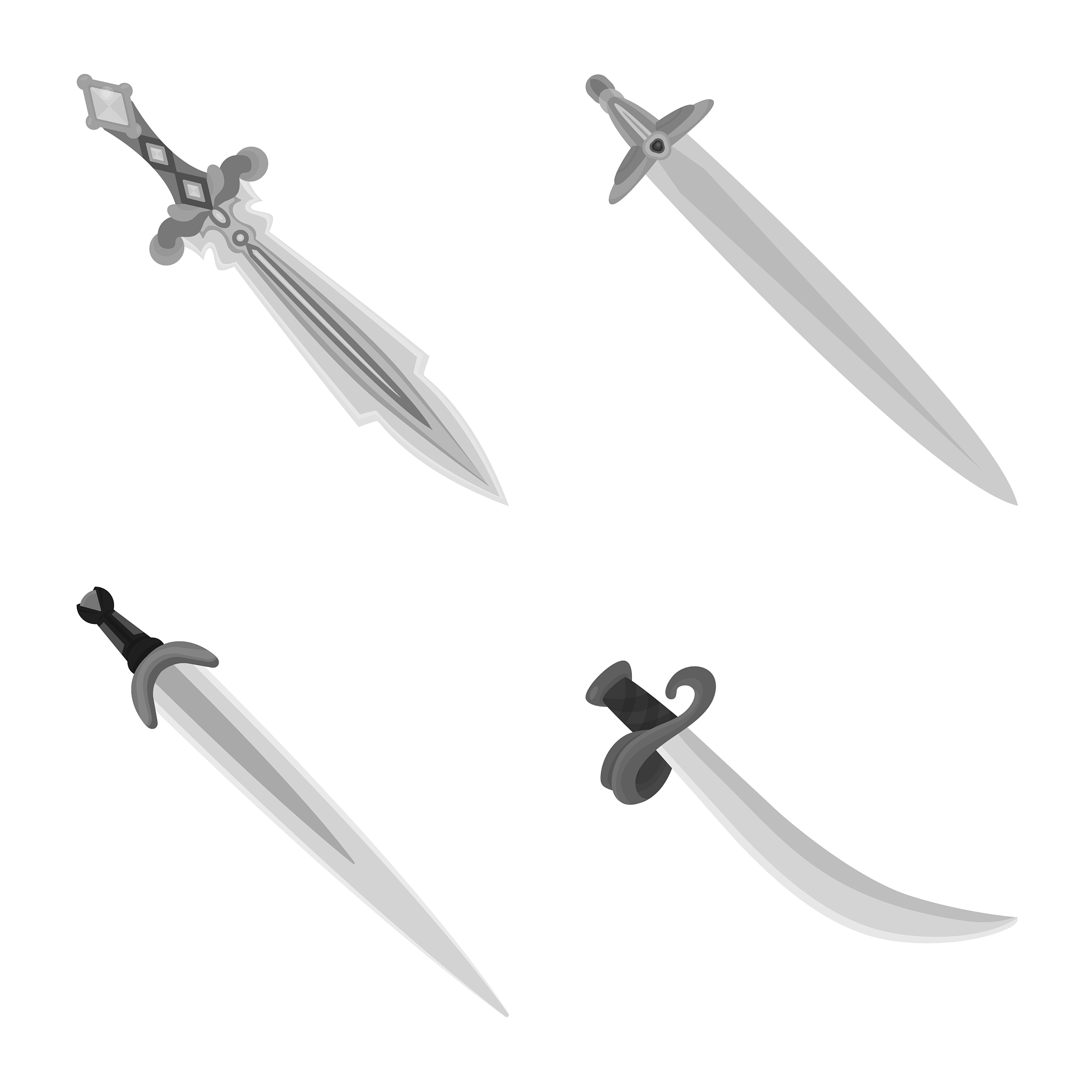 sharp and blade icon set