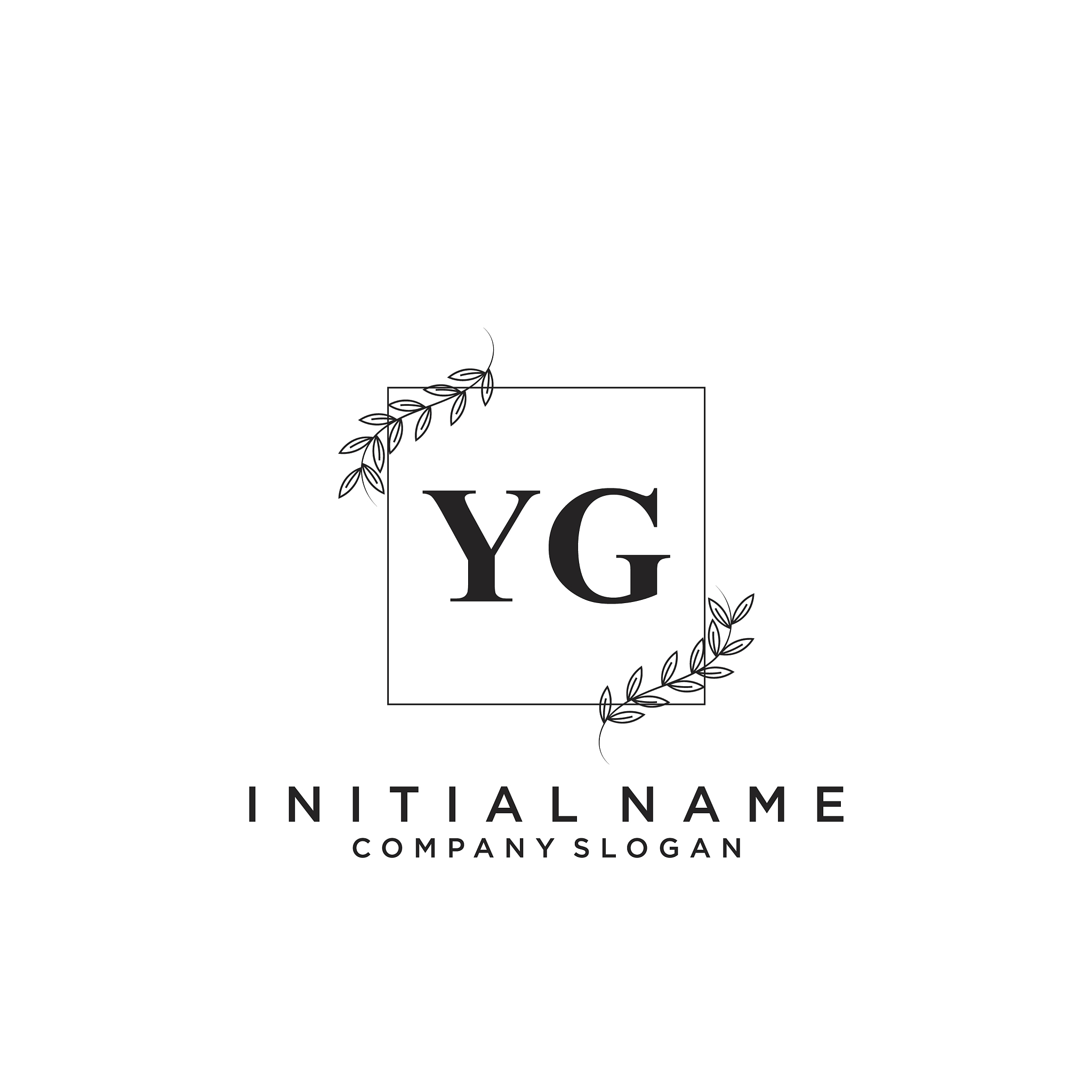 yg initial handwriting logo design