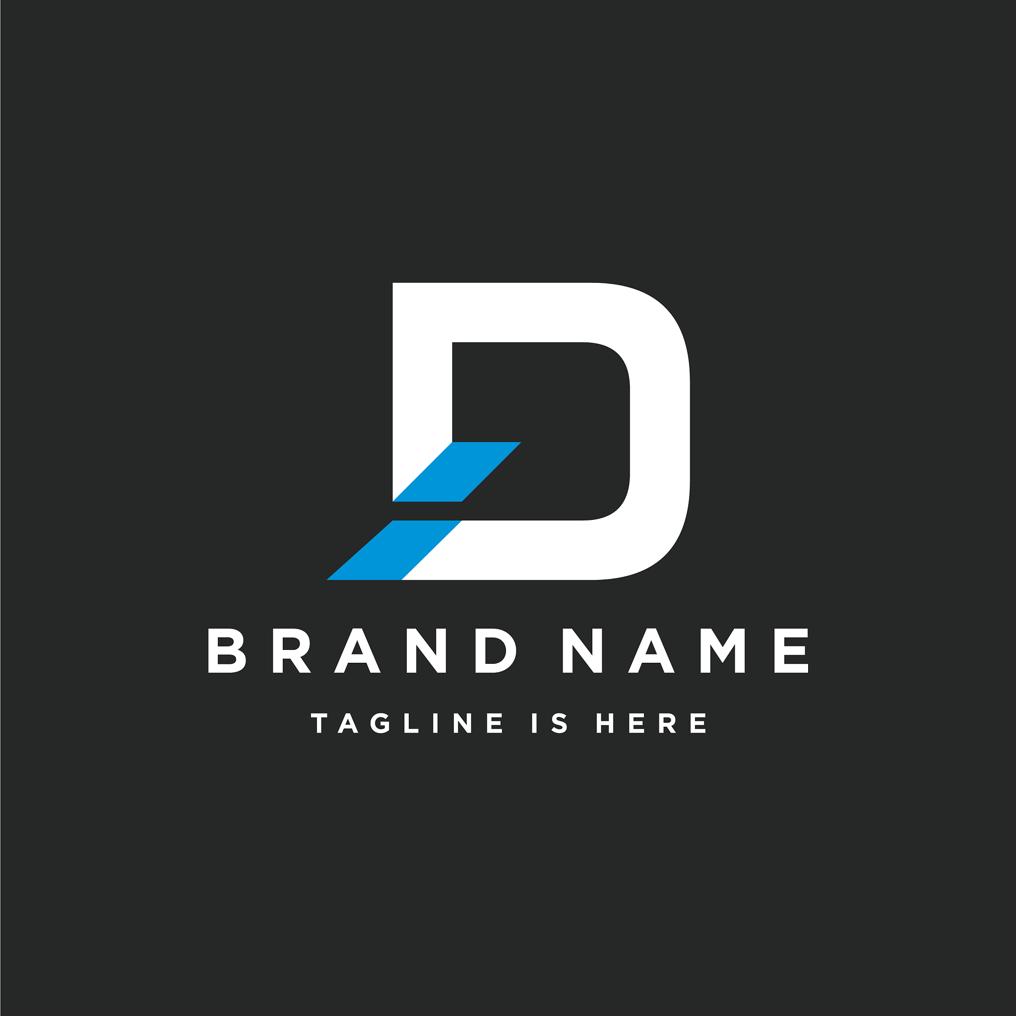 d initial logo designs modern template