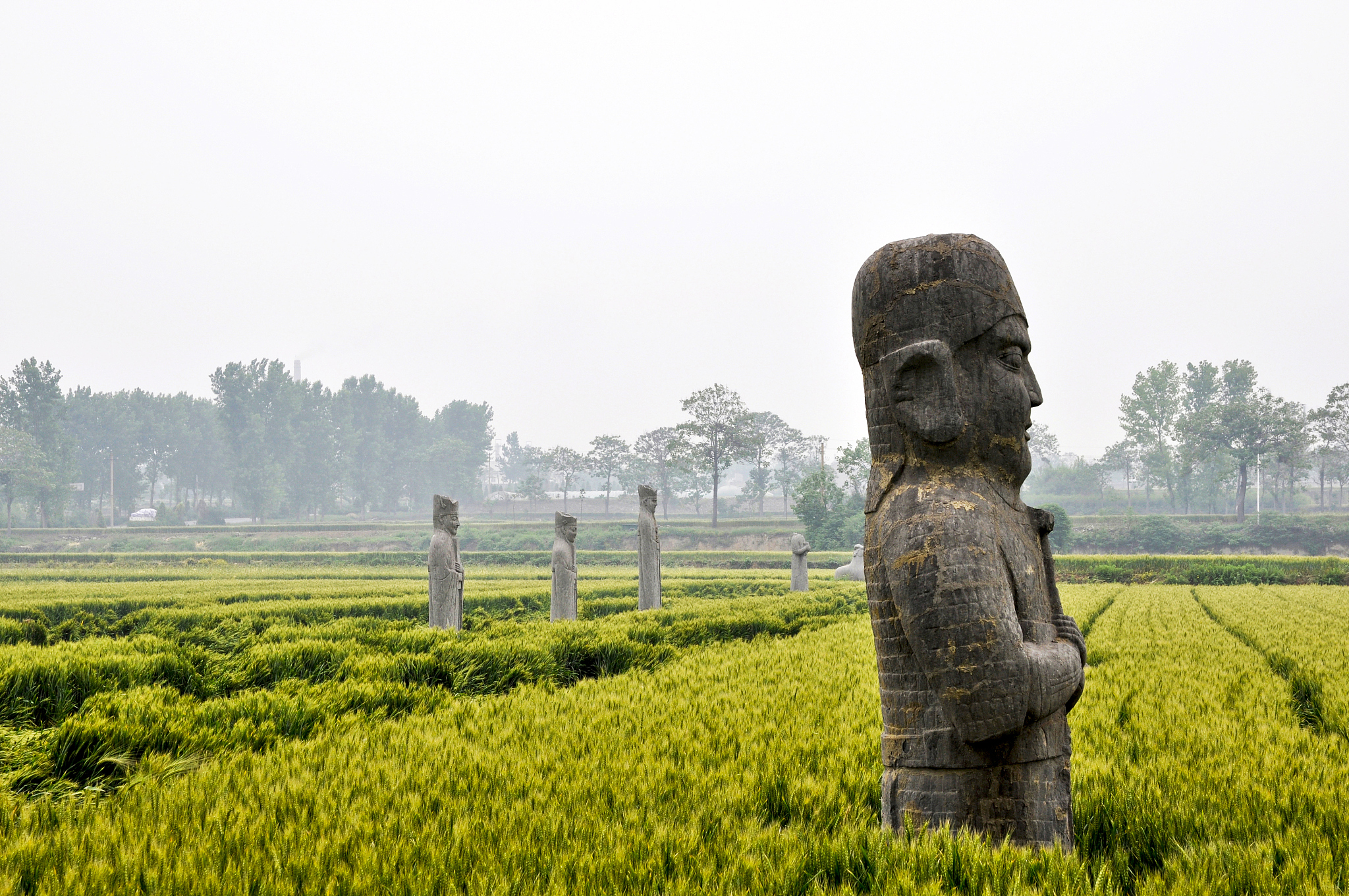 statues dignitaries song dynasty tombs gongyi