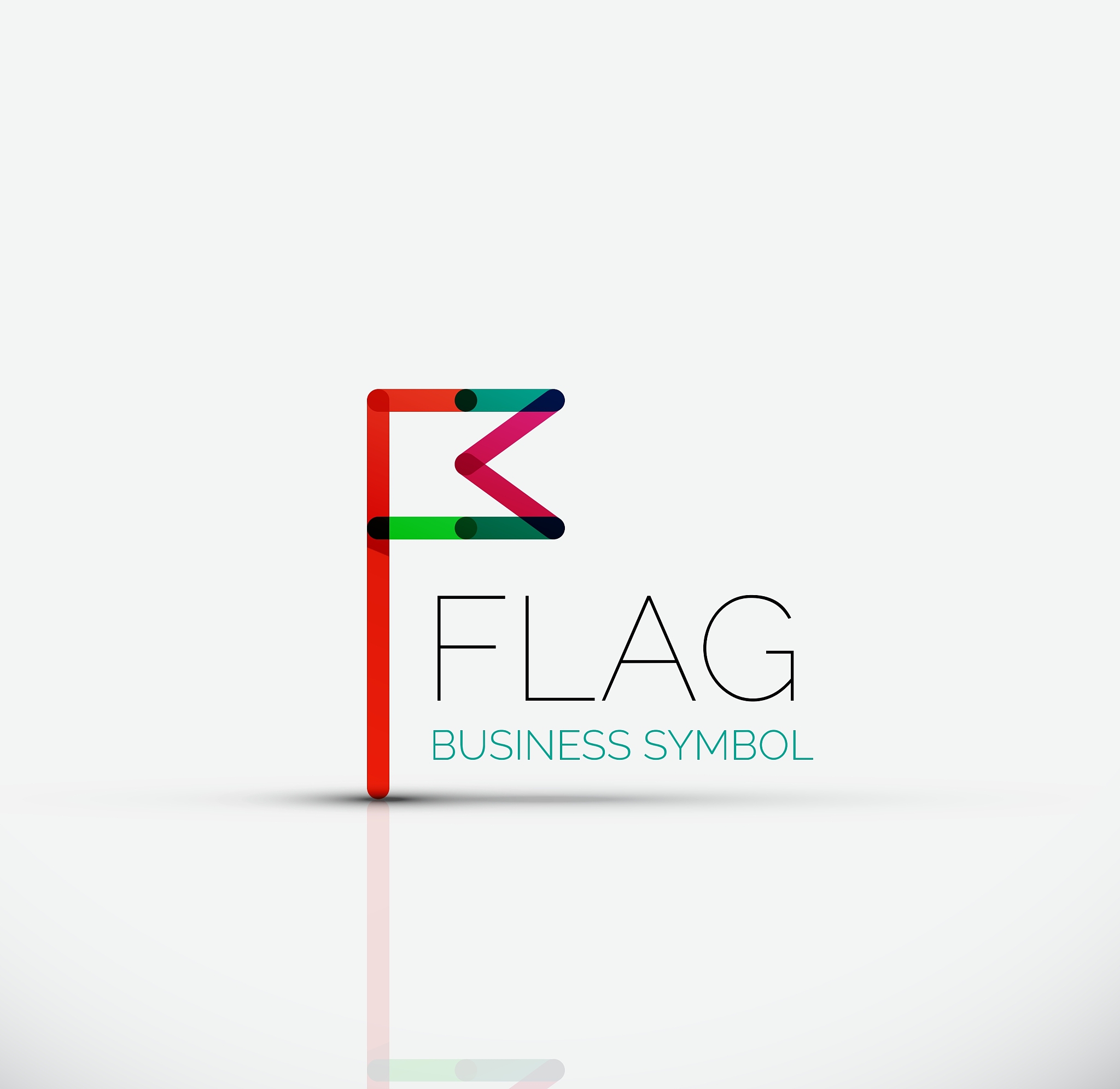 logo flag abstract linear geometric business icon