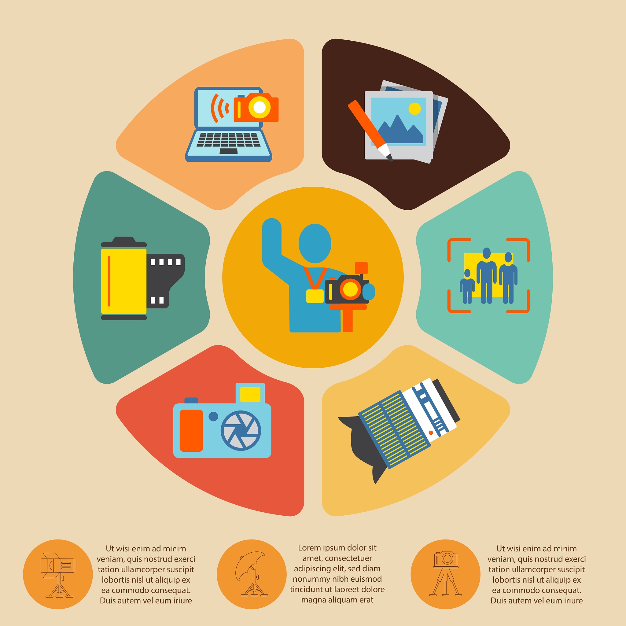 photography infographics set