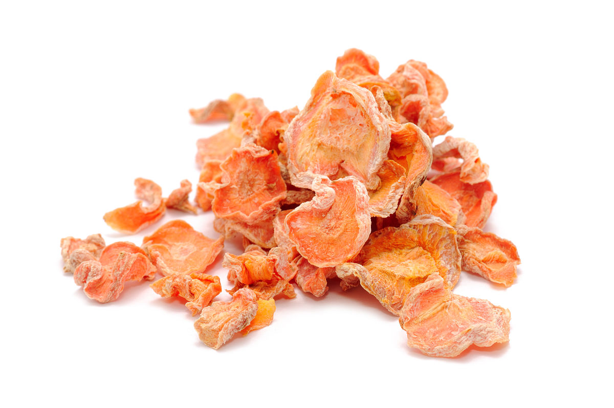 冻干胡萝卜片的组织状态