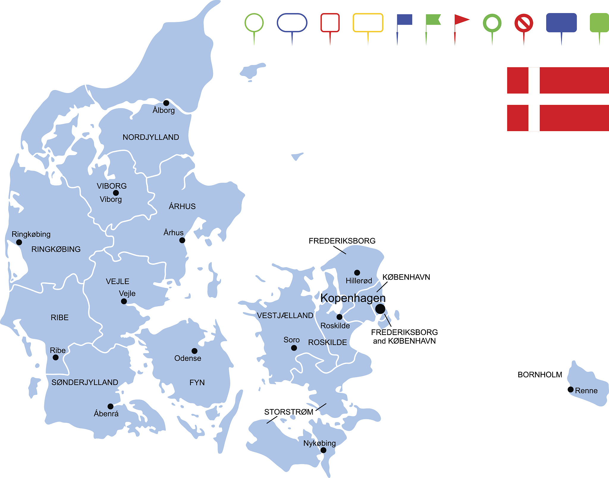 map of denmark