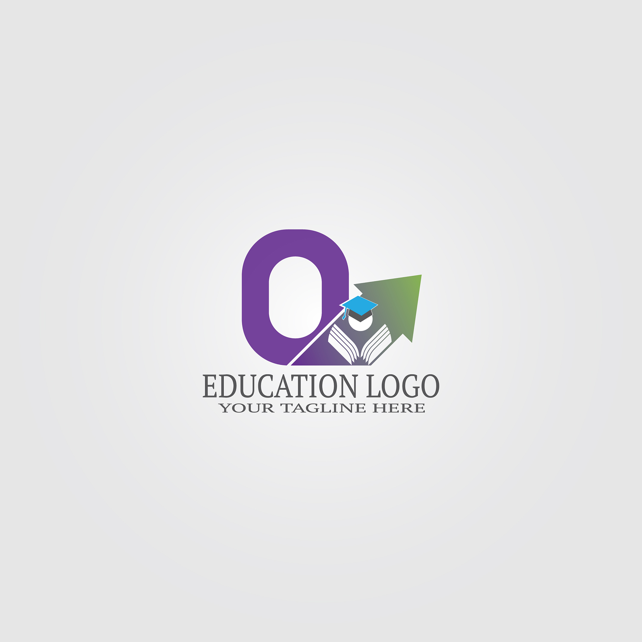 education logo template with o letter logo for