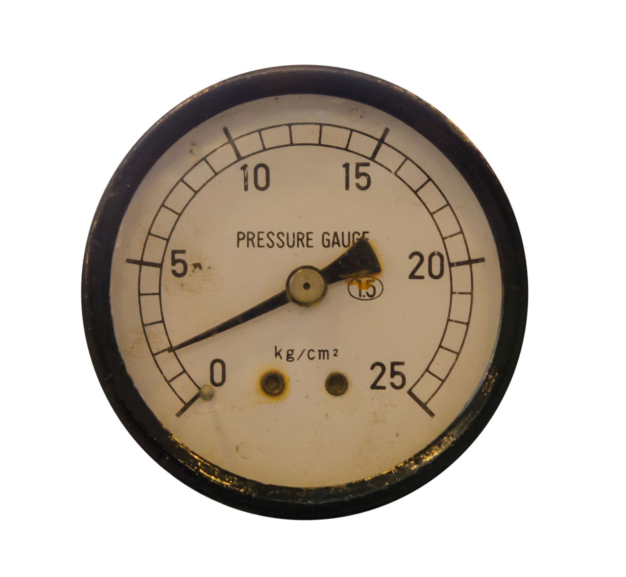 black pressure gauge