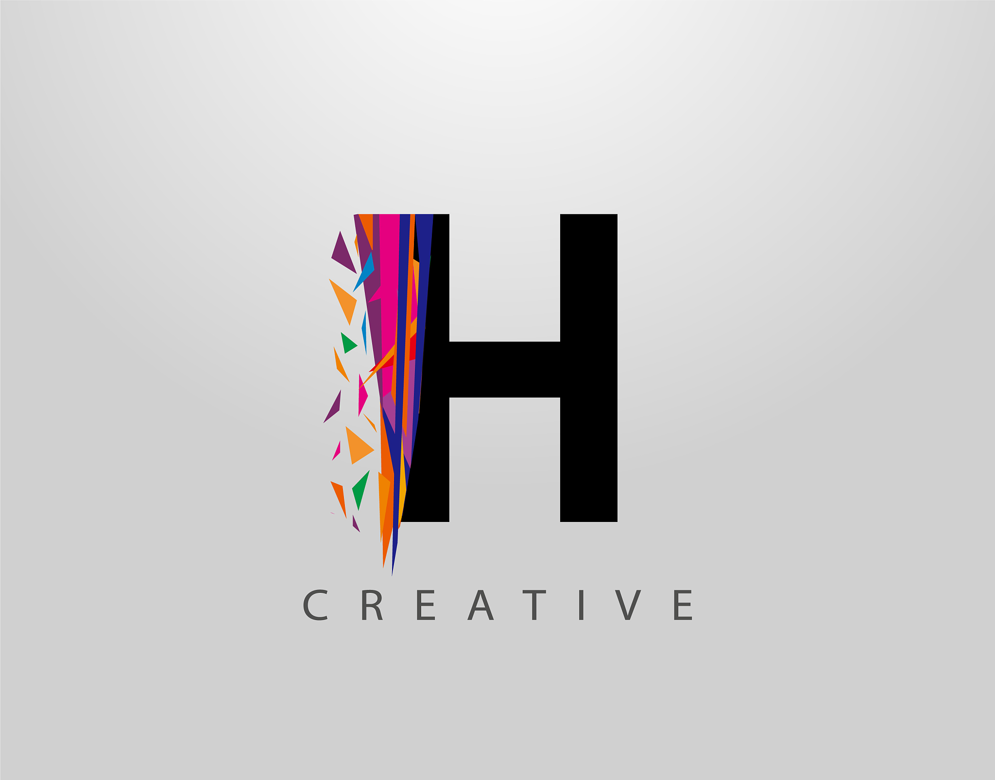 creative letter h logo mosaic abstract h letter