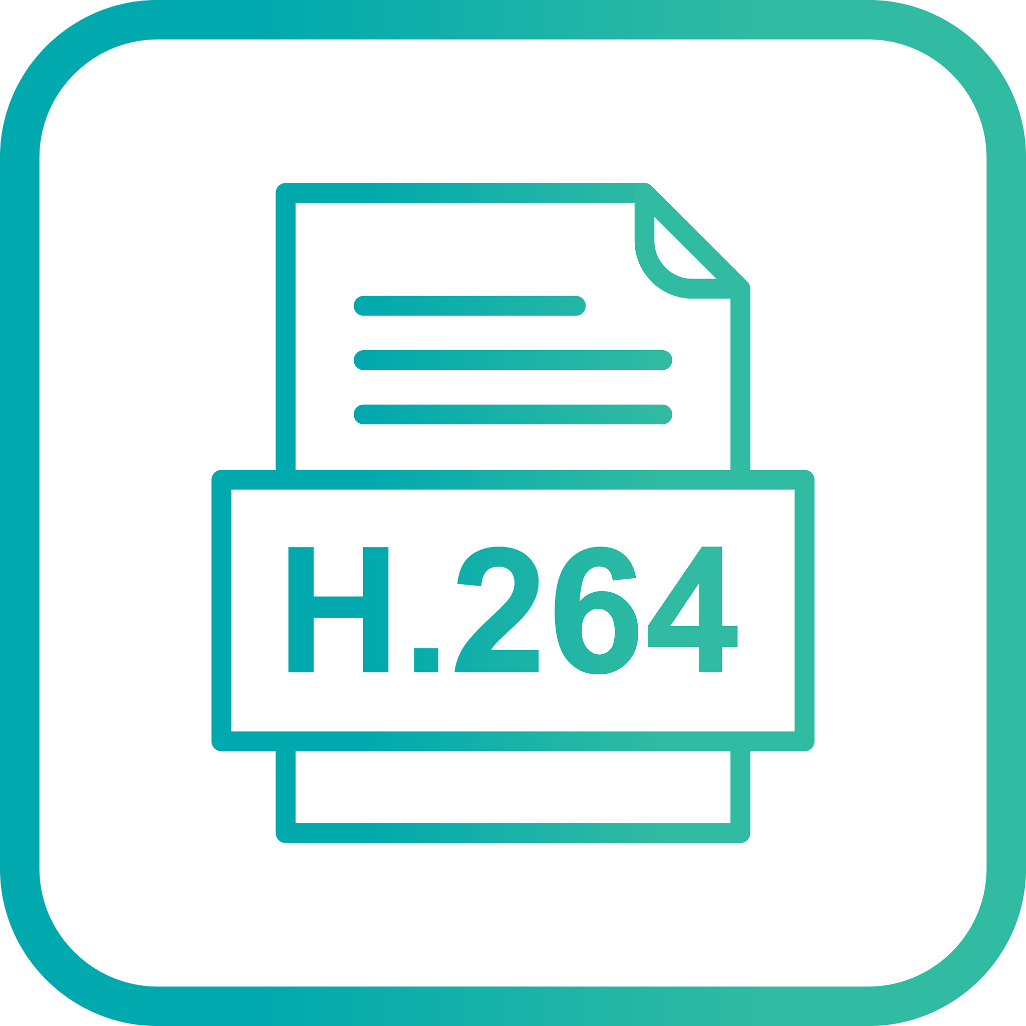 h264 file document icon