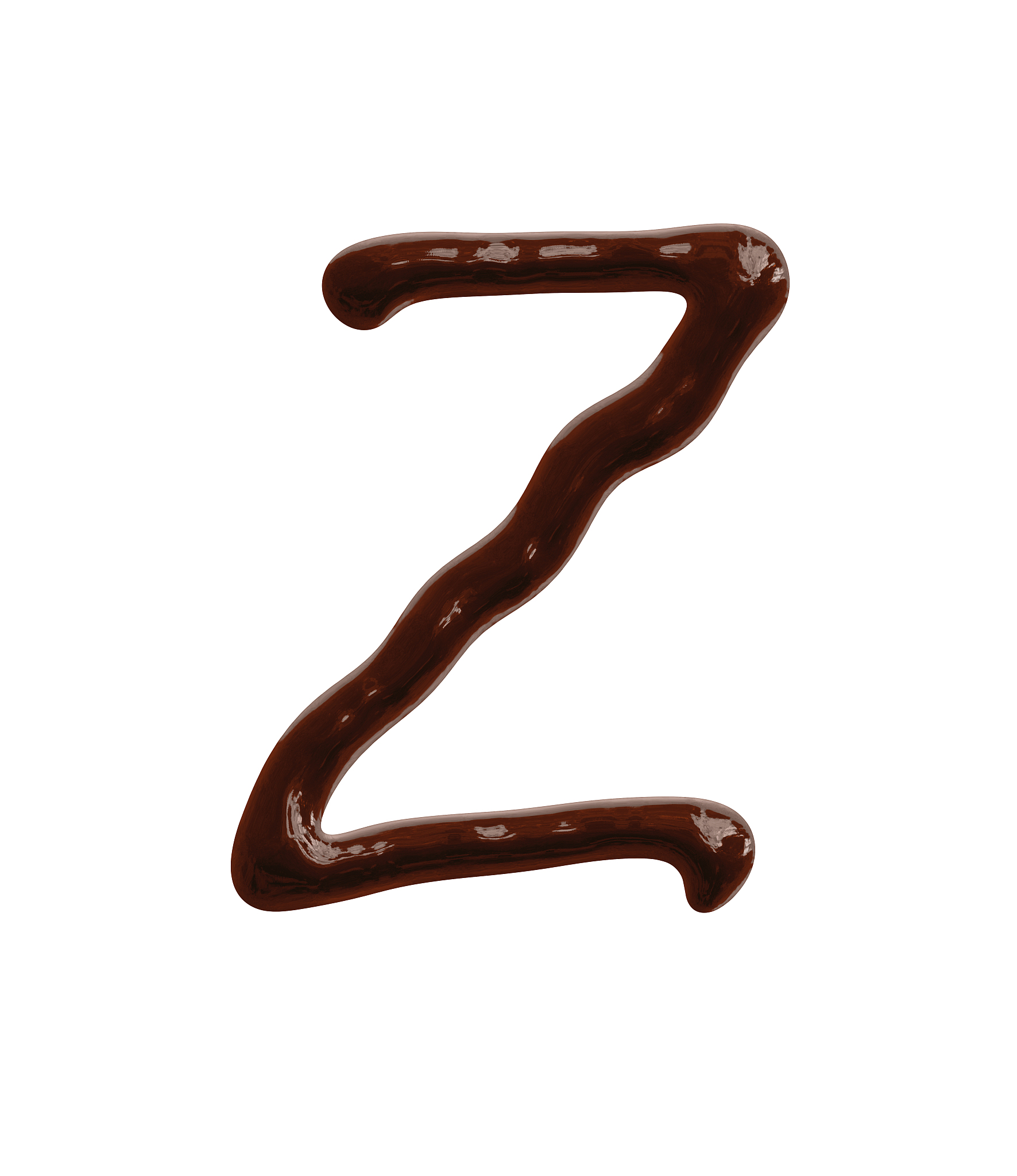 3d chocolate sauce font