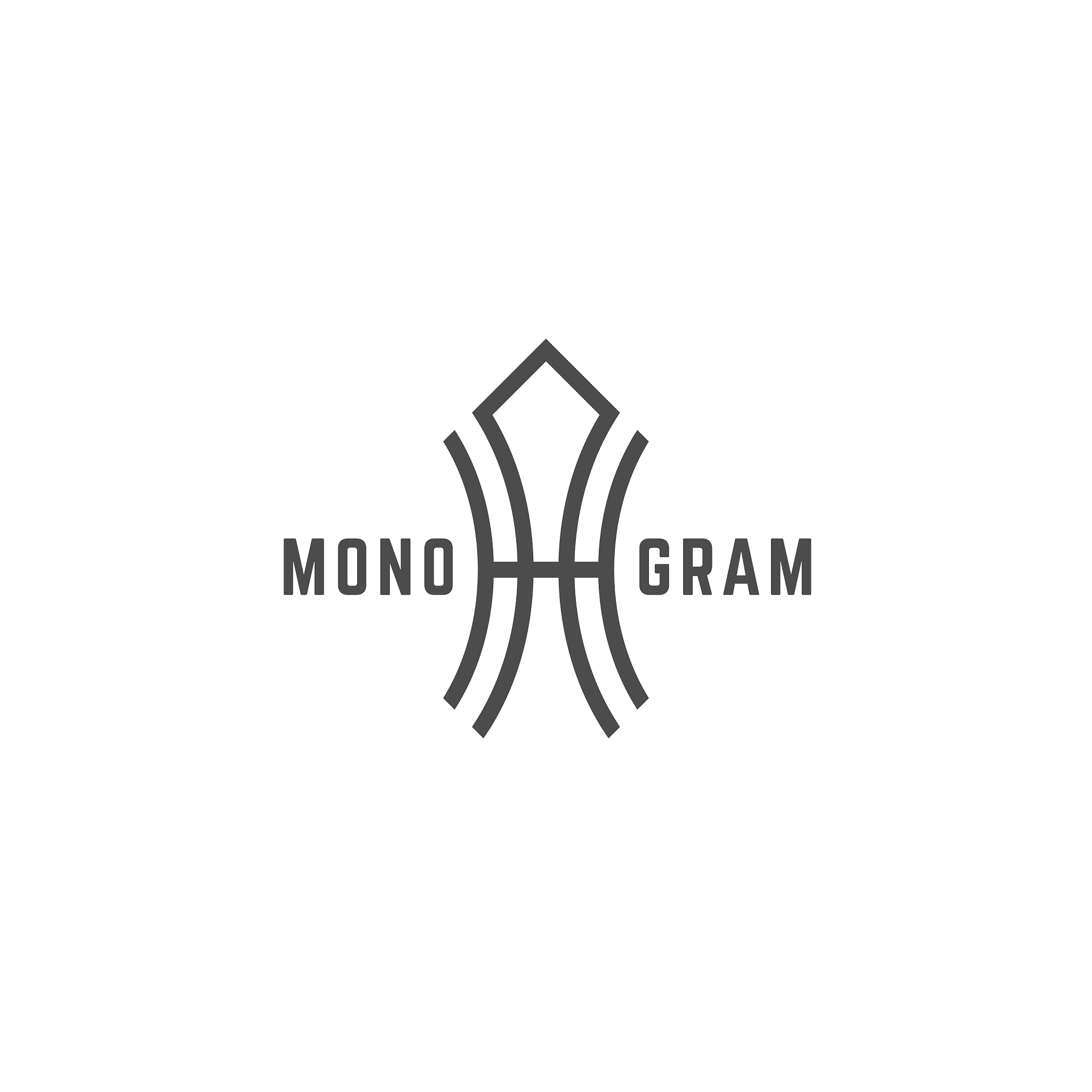 geometric monogram ha