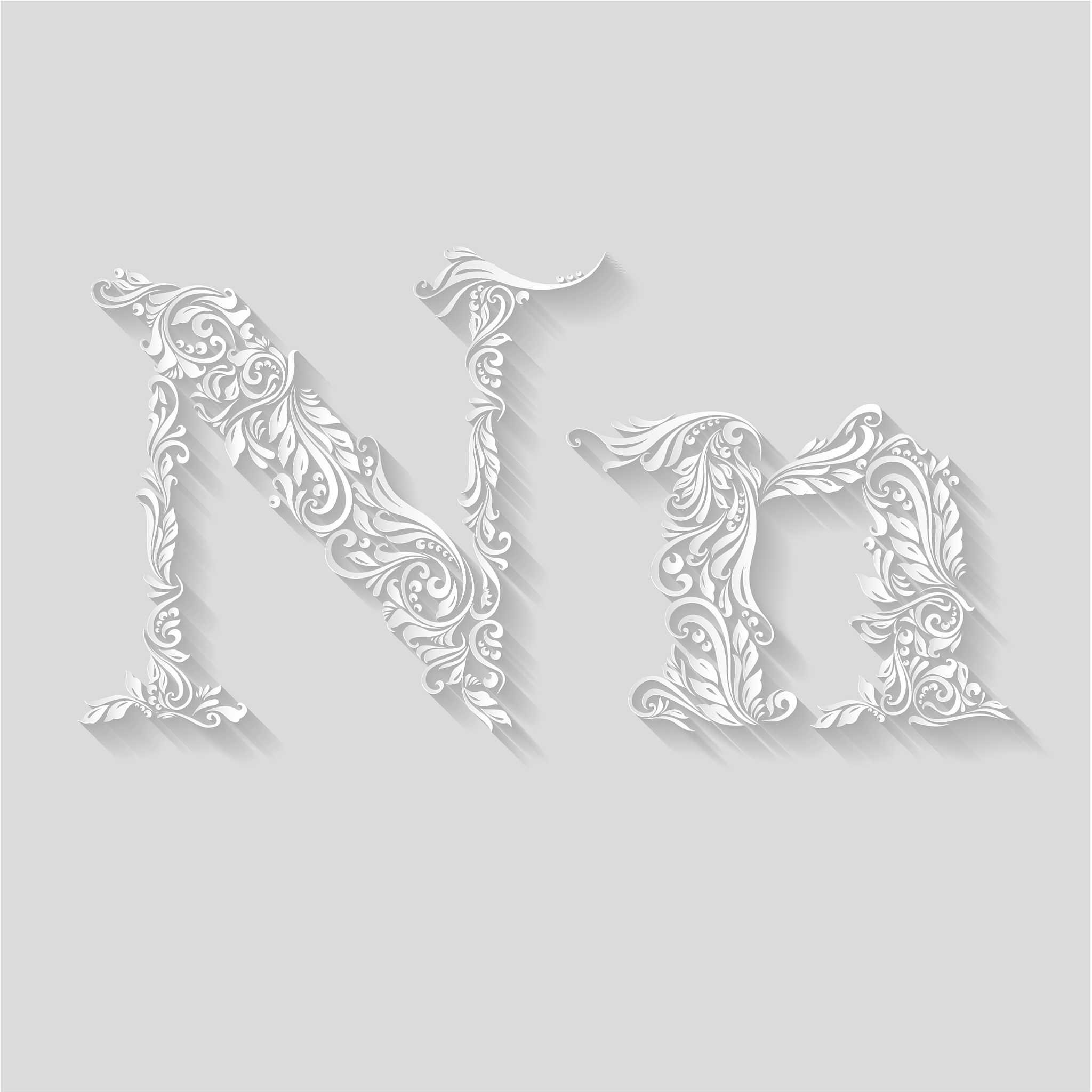 decorated letter n