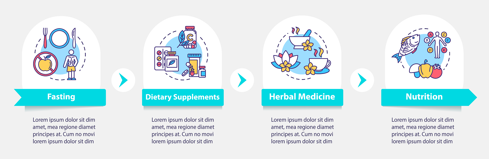 healthy nutrition vector infographic template. herbal medicine a
